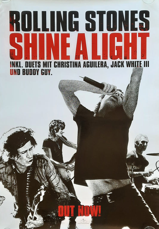 ROLLING STONES Original Promotion Poster - 2008 Album & Movie "Shine A Light" - rare white version!