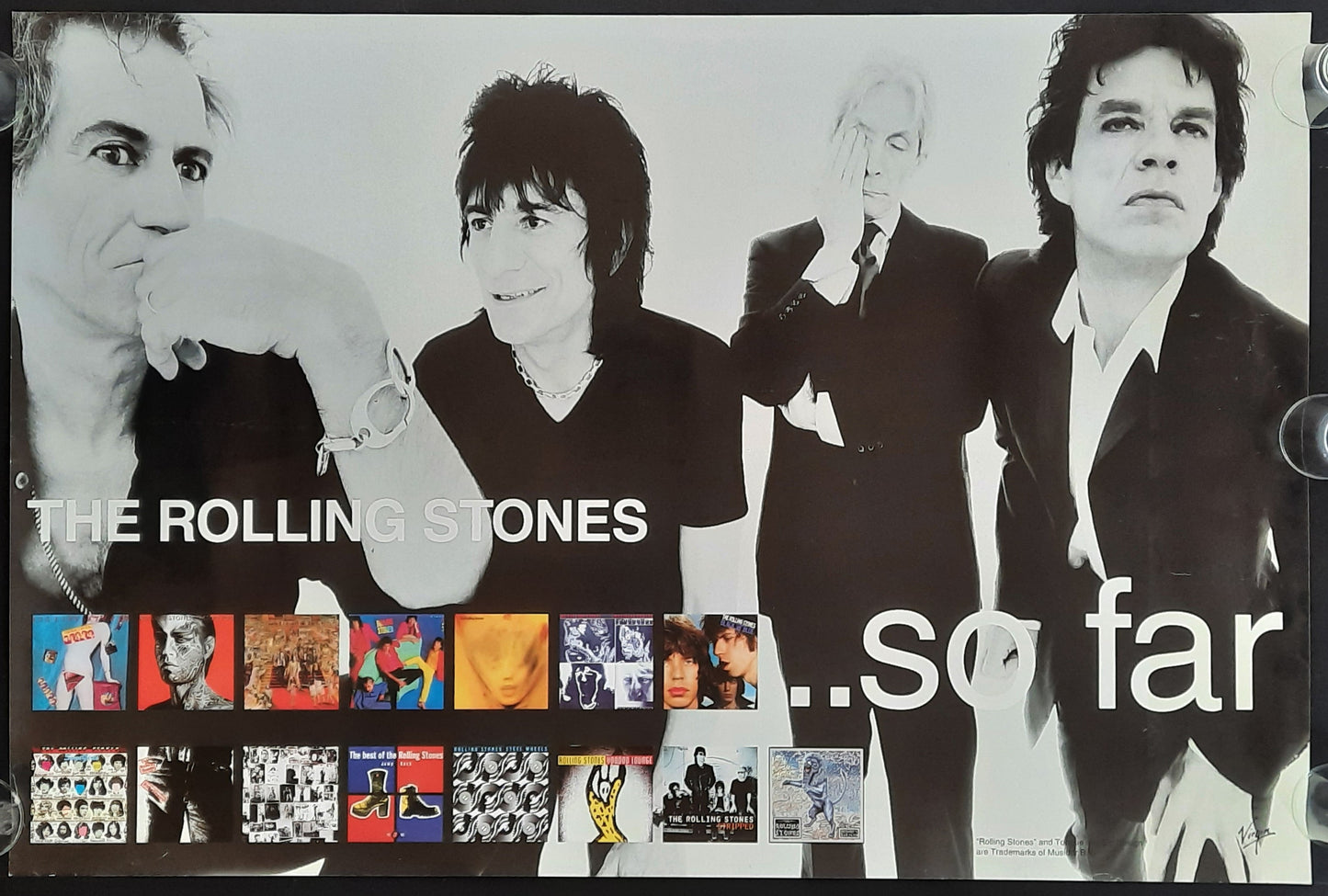 ROLLING STONES Original Promotion Poster 1997 "So Far..." 2