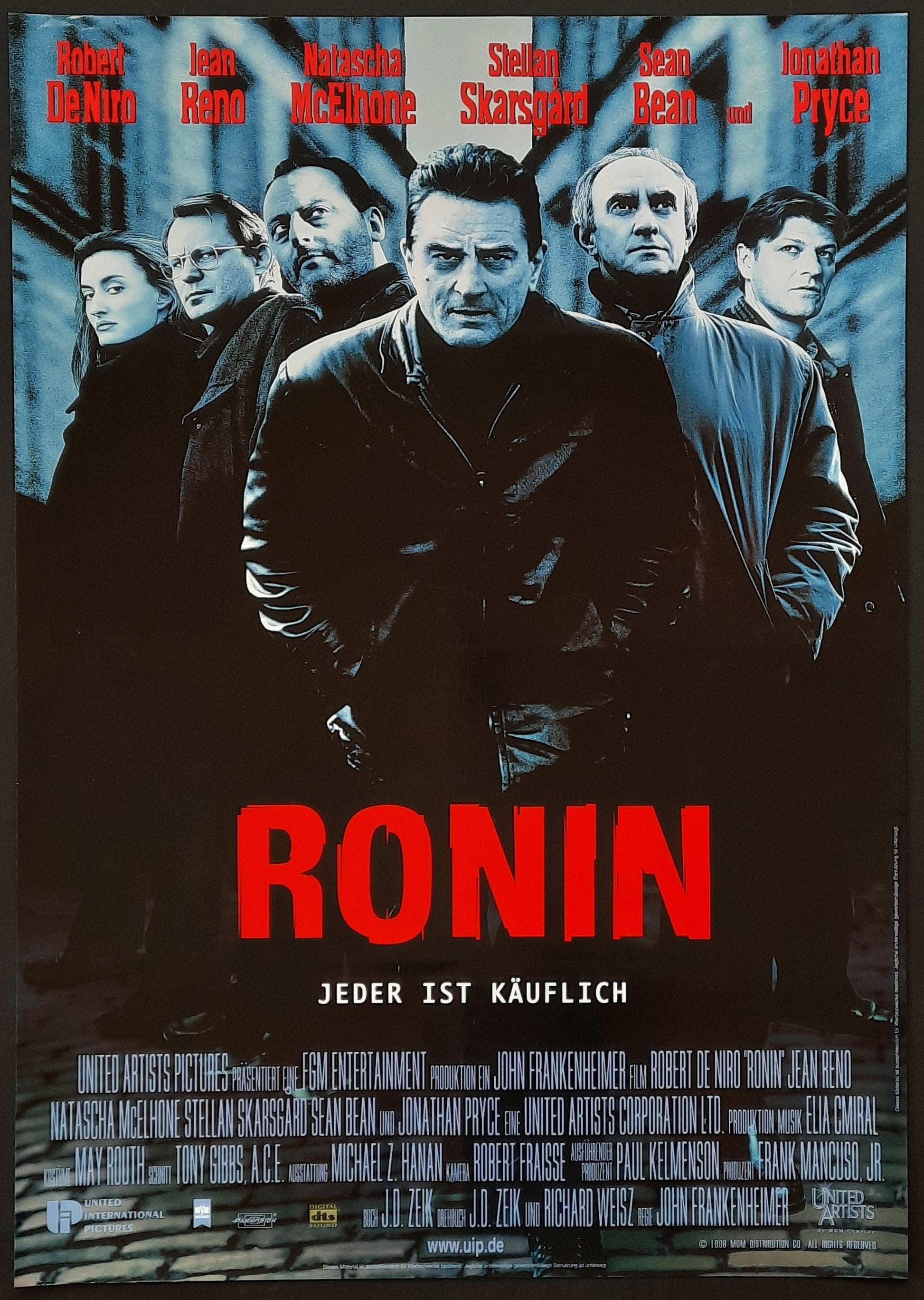 RONIN Original Movie Poster 1998 Frankenheimer DeNiro German 1-Sheet Poster