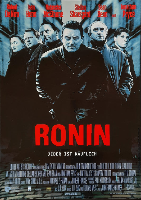 RONIN Original Movie Poster 1998 Frankenheimer DeNiro German 1-Sheet Poster