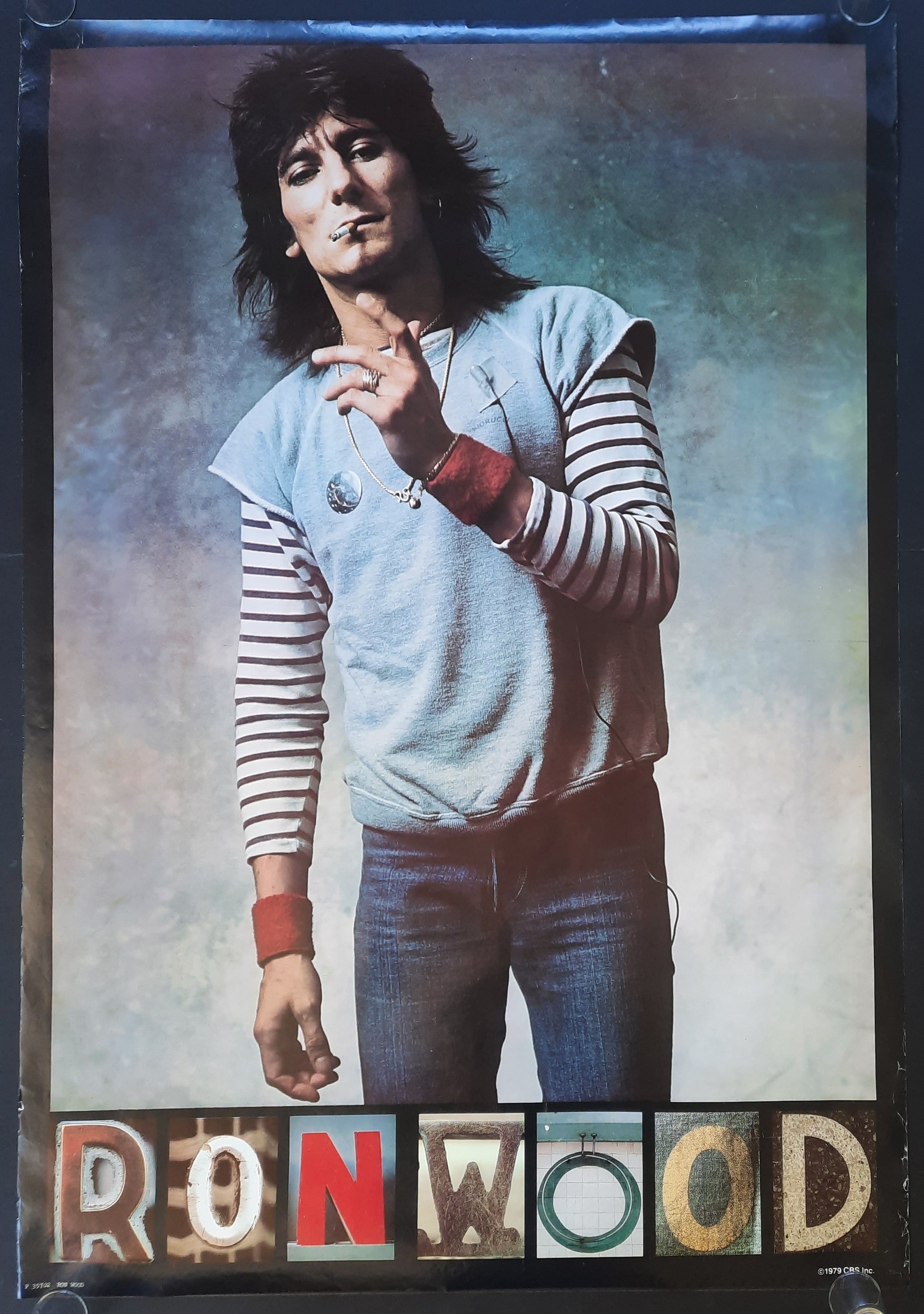 RON WOOD 1979 Original Promotion Poster - Album GIMME SOME NECK Subway Poster