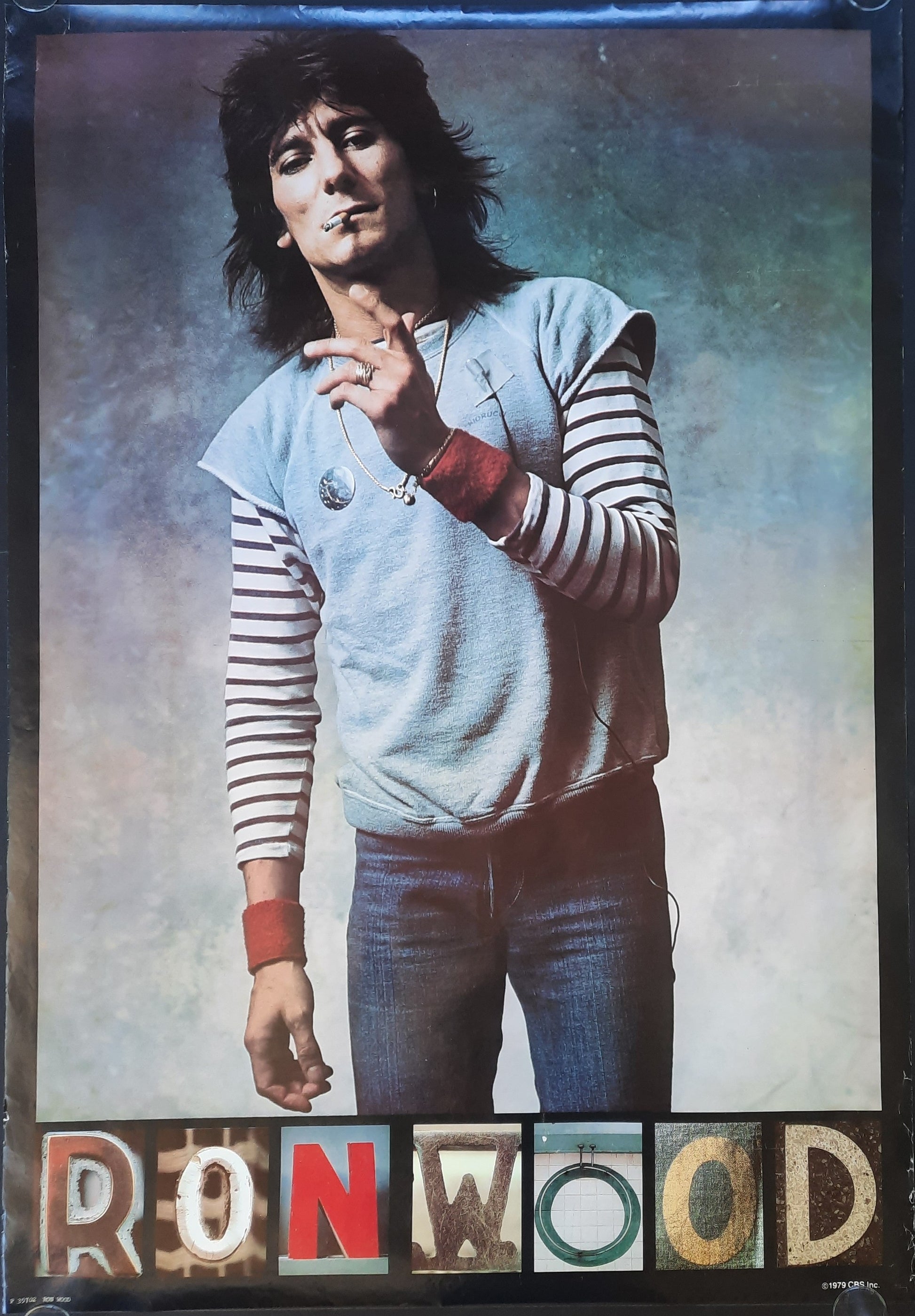 RON WOOD 1979 Original Promotion Poster - Album GIMME SOME NECK Subway Poster