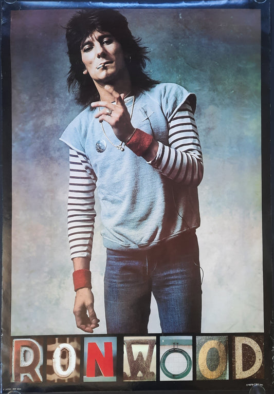 RON WOOD 1979 Original Promotion Poster - Album GIMME SOME NECK Subway Poster