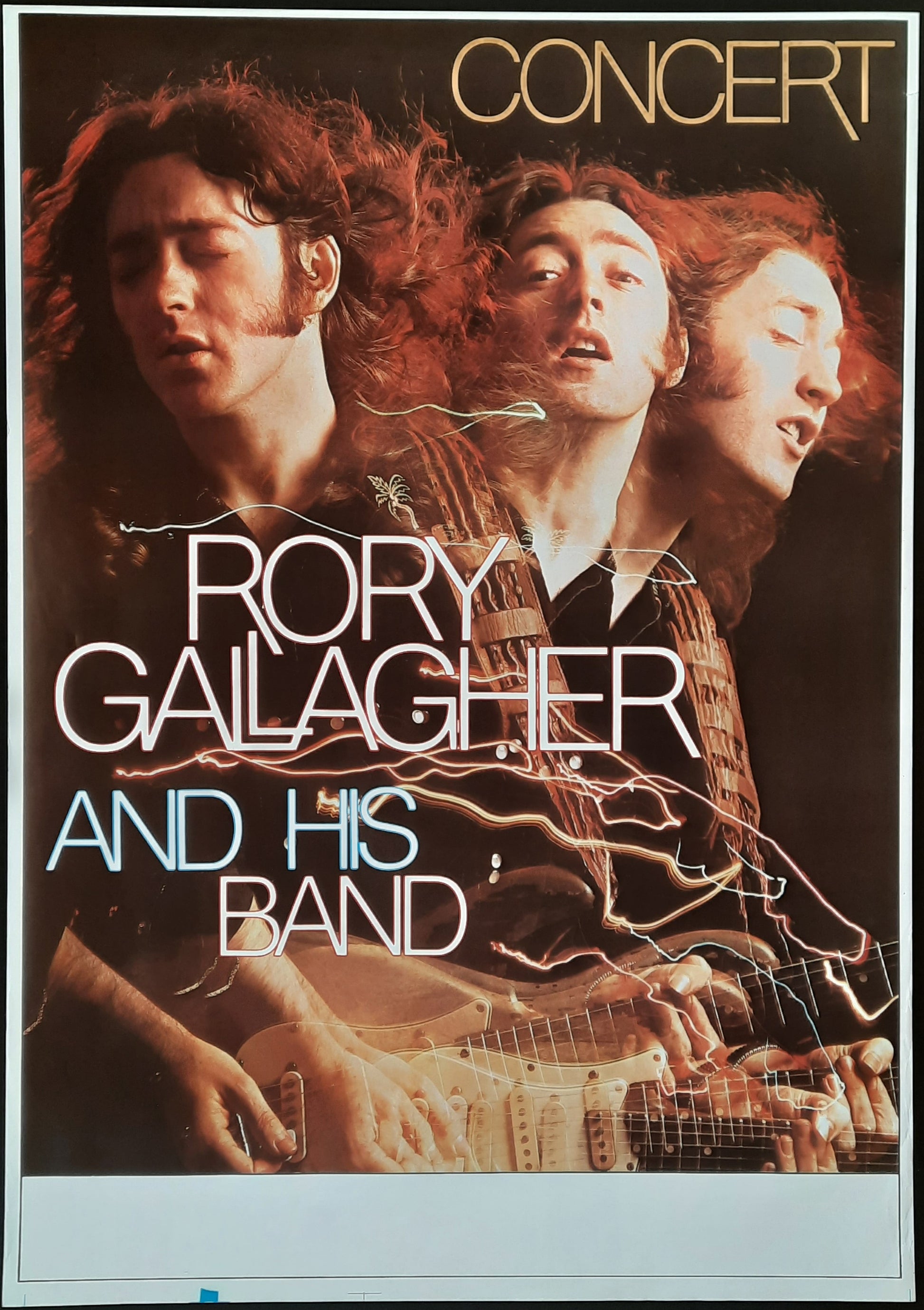 RORY GALLAGHER Original Concert Poster 1978 "Photo Finish Tour" Germany