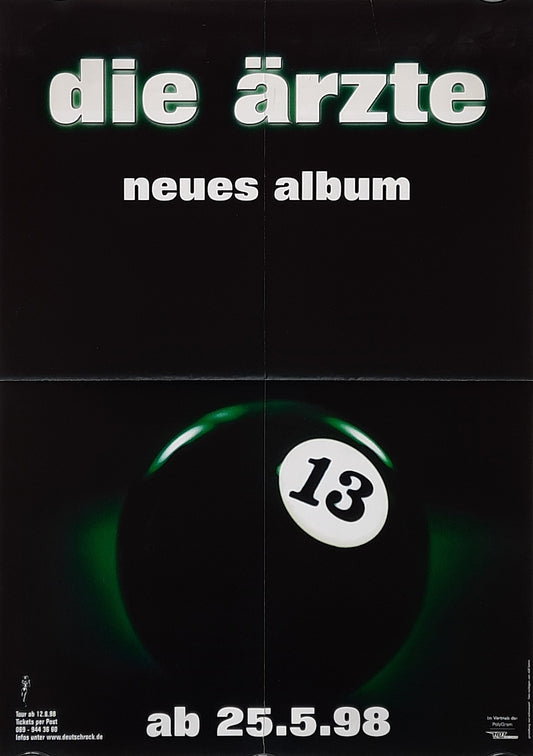 ÄRZTE Original Promotion Poster - 1998 Album "13" 1st print