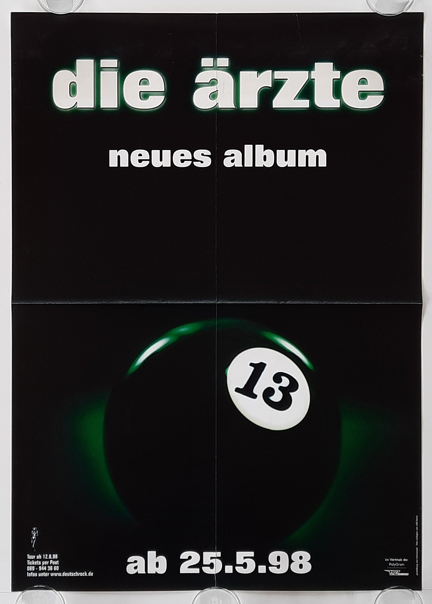 ÄRZTE Original Promotion Poster - 1998 Album "13" 1st print 2