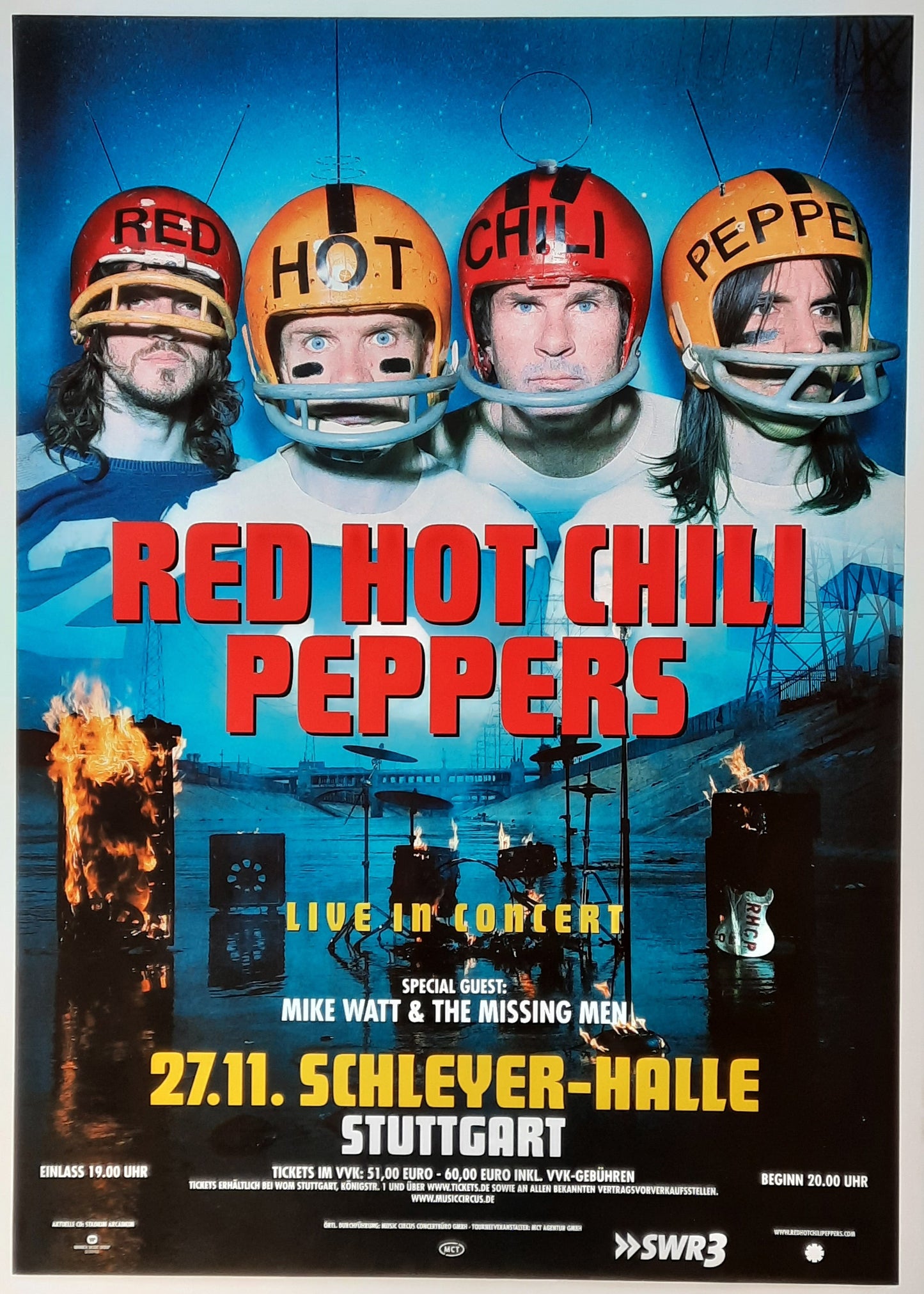 RED HOT CHILLI PEPPERS 2006 Concert Poster Germany Stuttgart Nov 27th