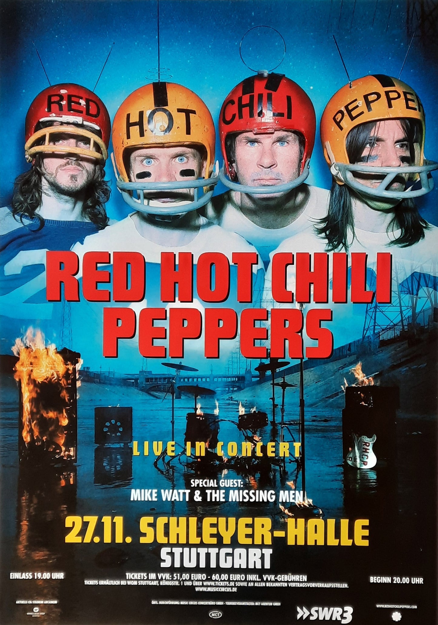 RED HOT CHILLI PEPPERS 2006 Concert Poster Germany Stuttgart Nov 27th