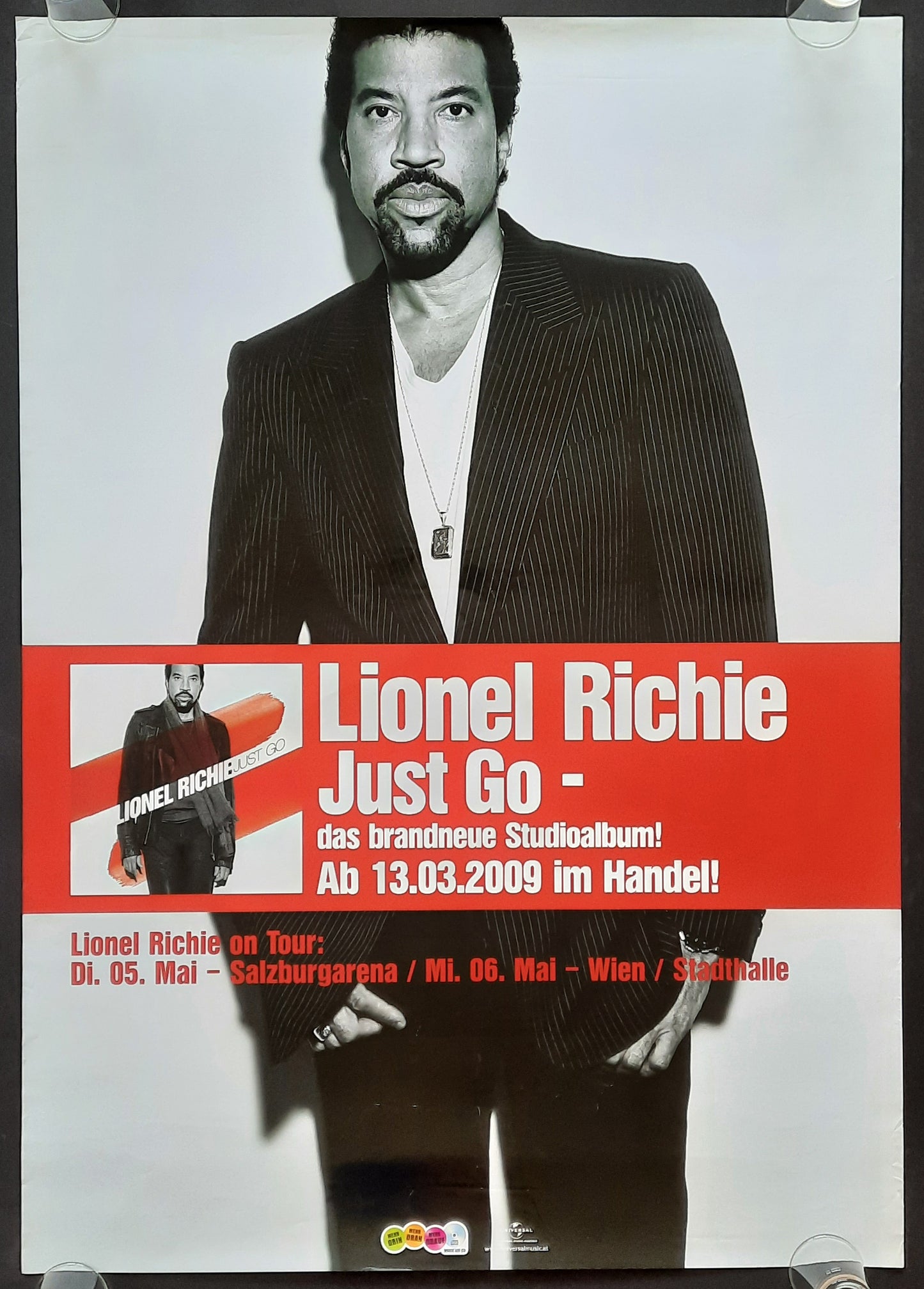 LIONEL RICHIE 2009 Promotion Poster Album "Just Go" 1st print