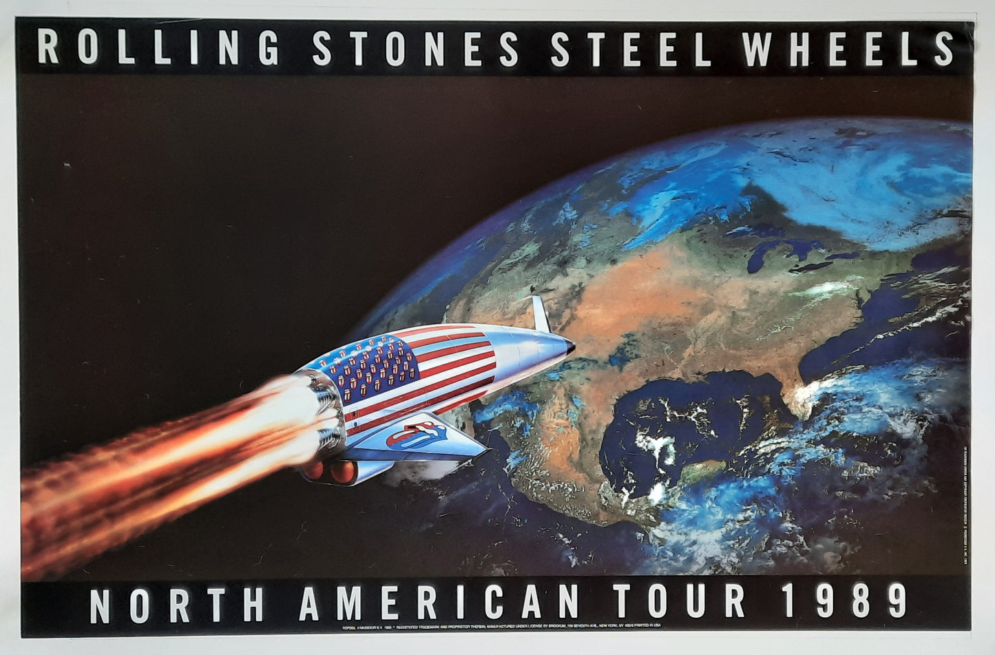 ROLLING STONES 1989 North American Tour Poster 1st print