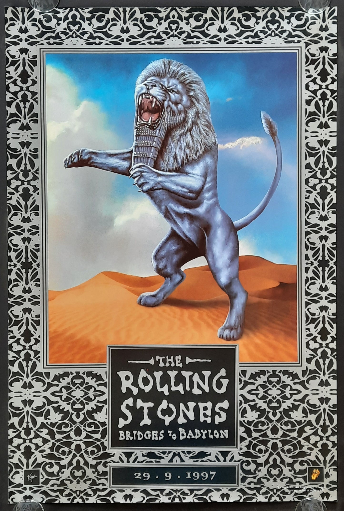 ROLLING STONES 1997 Promotion Poster Album "Bridges to Babylon" 1st Print