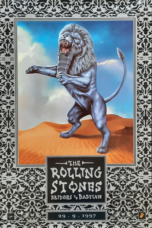 ROLLING STONES 1997 Promotion Poster Album "Bridges to Babylon" 1st Print