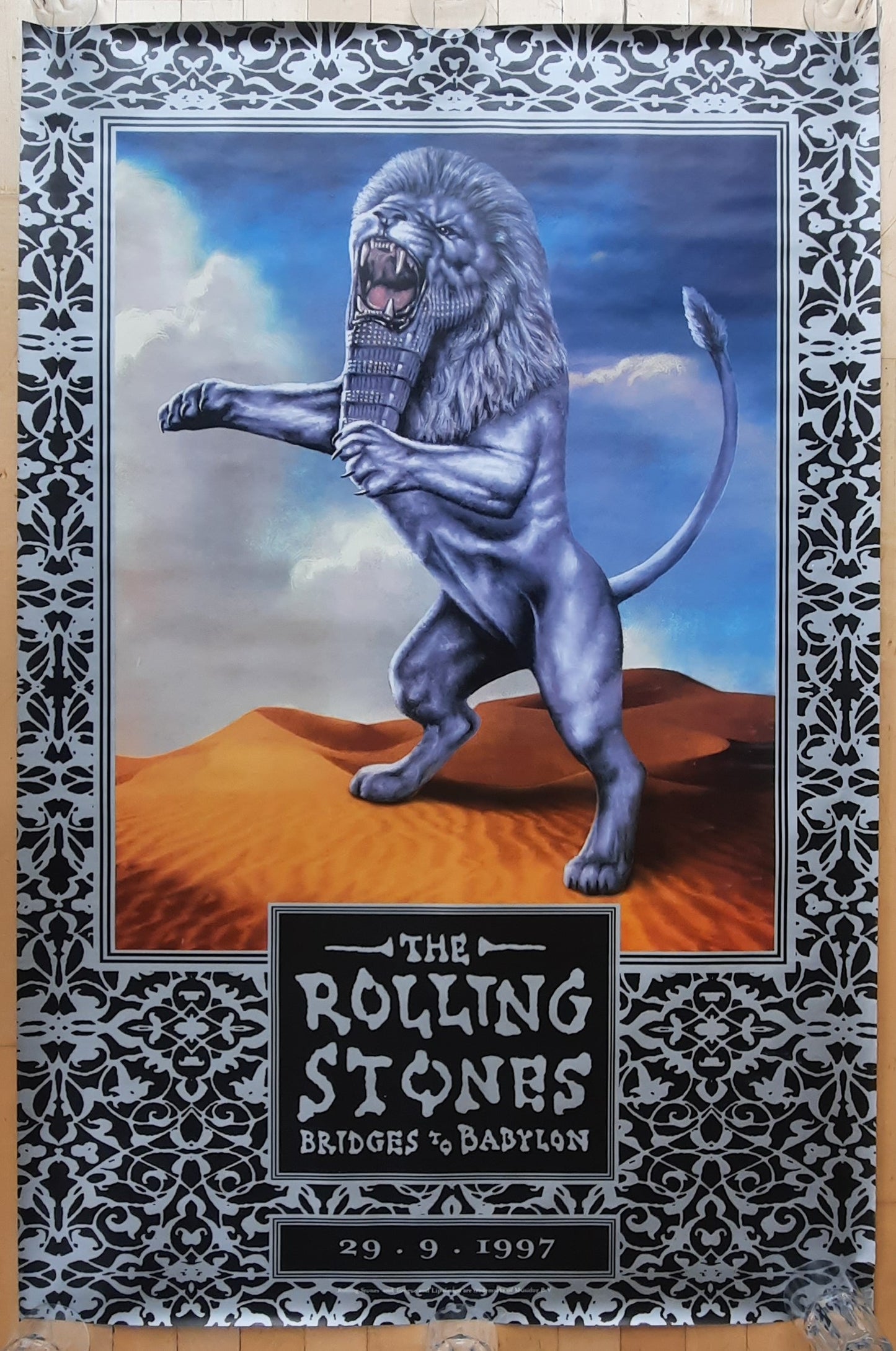 ROLLING STONES 1997 Promotion Poster "Bridges To Babylon" SUBWAY 40x60 "