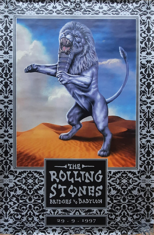 ROLLING STONES 1997 Promotion Poster "Bridges To Babylon" SUBWAY 40x60 "