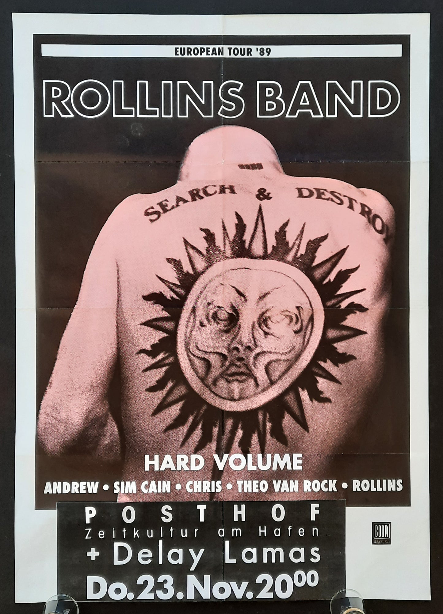 HENRY ROLLINS BAND 1989 Concert Poster Nov 23rd Linz Austria 1st print