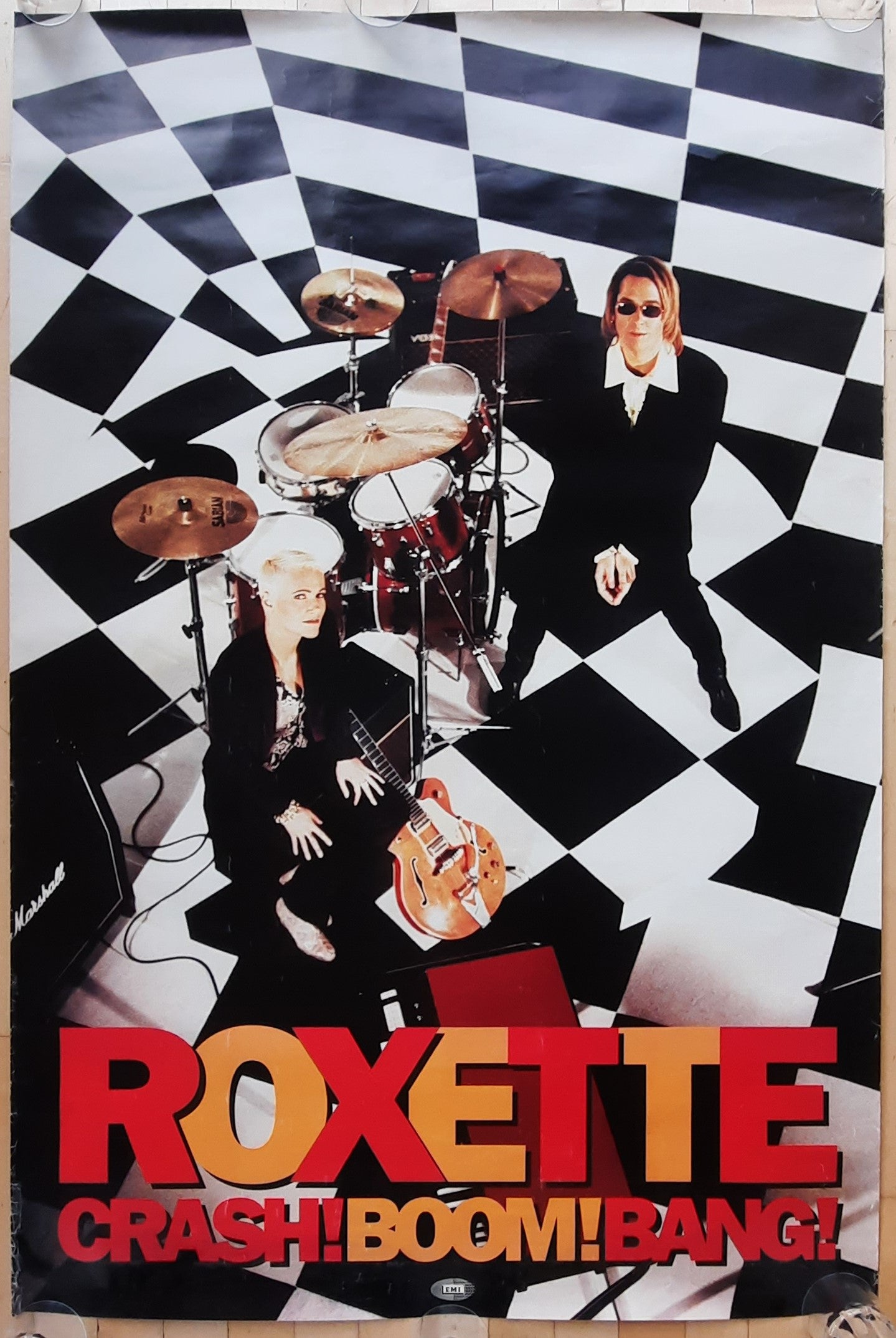 ROXETTE 1994 Promotion Poster "CRASH!BOOM!BANG" SUBWAY 40x60 "