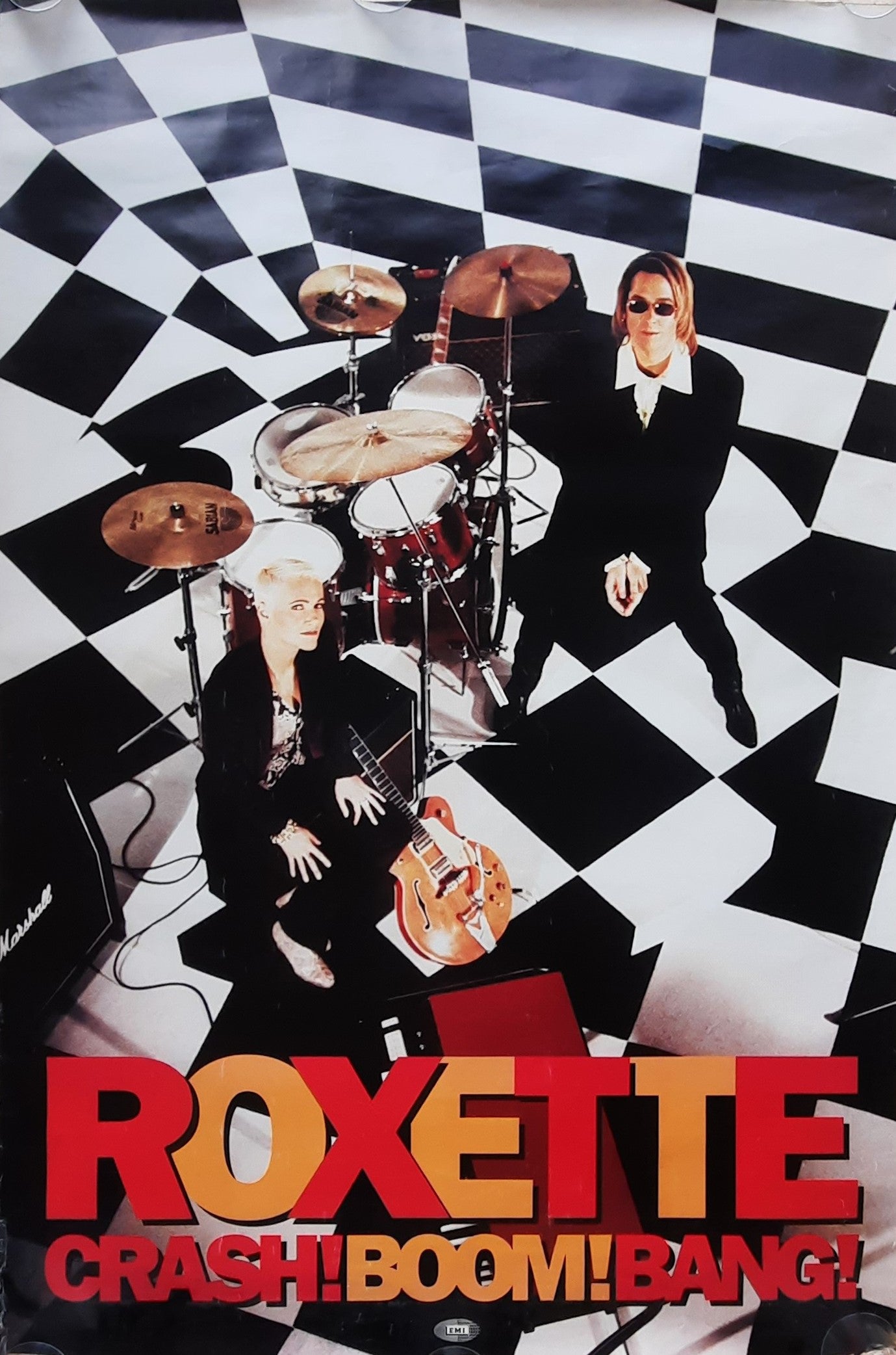 ROXETTE 1994 Promotion Poster "CRASH!BOOM!BANG" SUBWAY 40x60 "