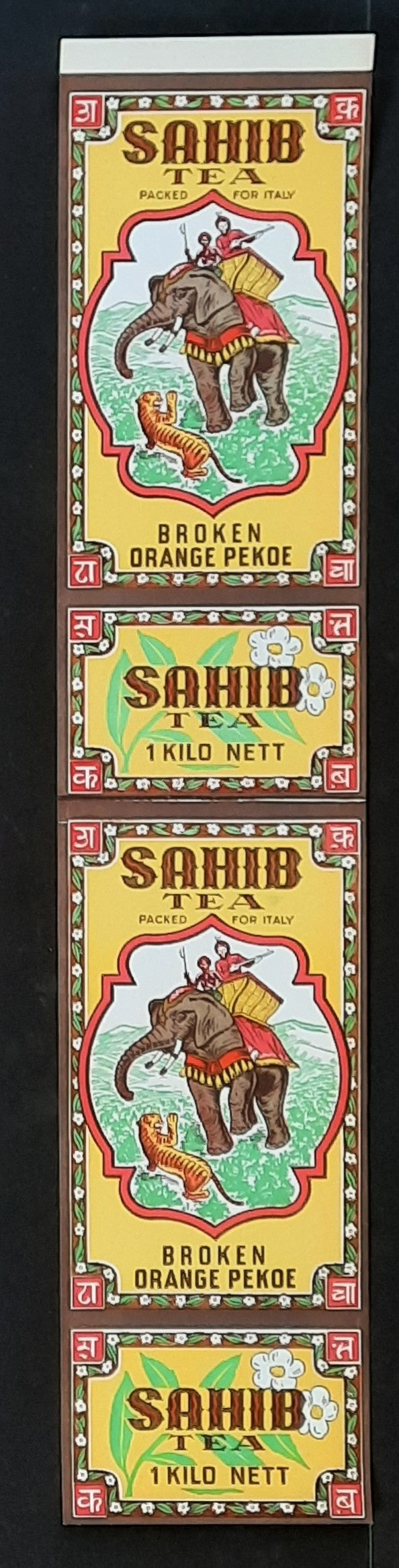 SAHIB TEA 1930s Original Product Litho - Italy