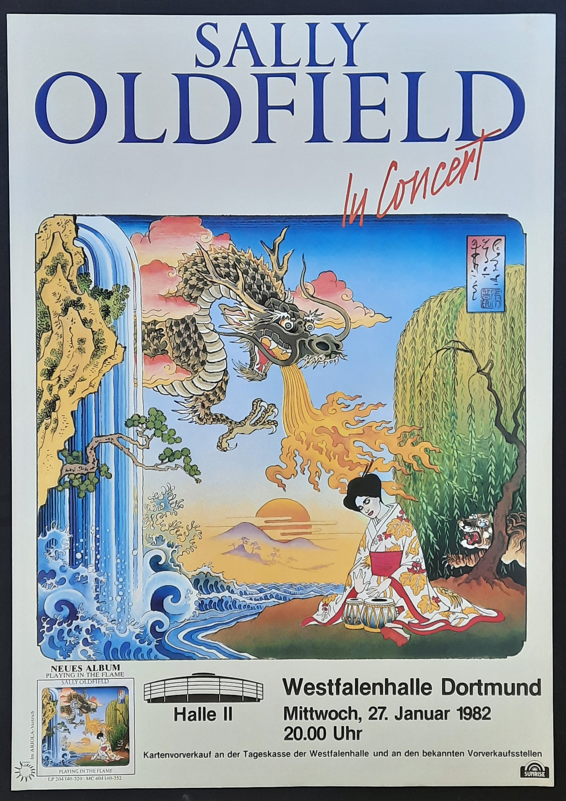SALLY OLDFIELD Original Concert Poster January 27, 1982