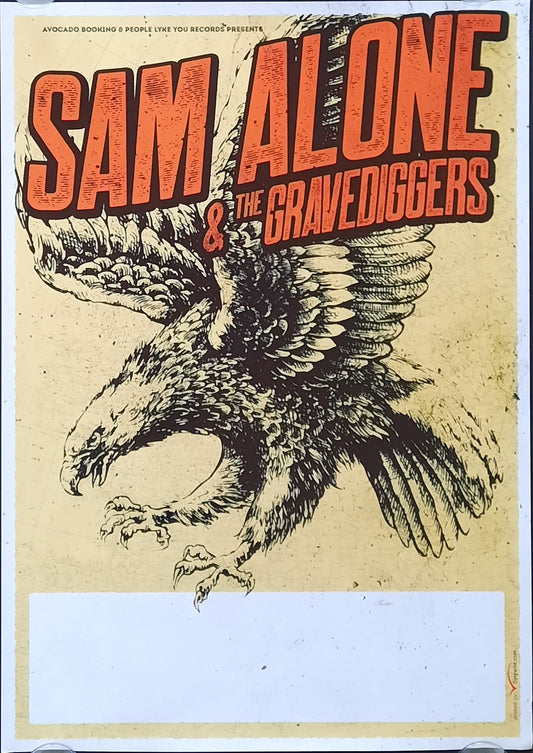 SAM ALONE & THE GRAVEDIGGERS Original Concert Poster 2000s World Tour 42x59b (5)