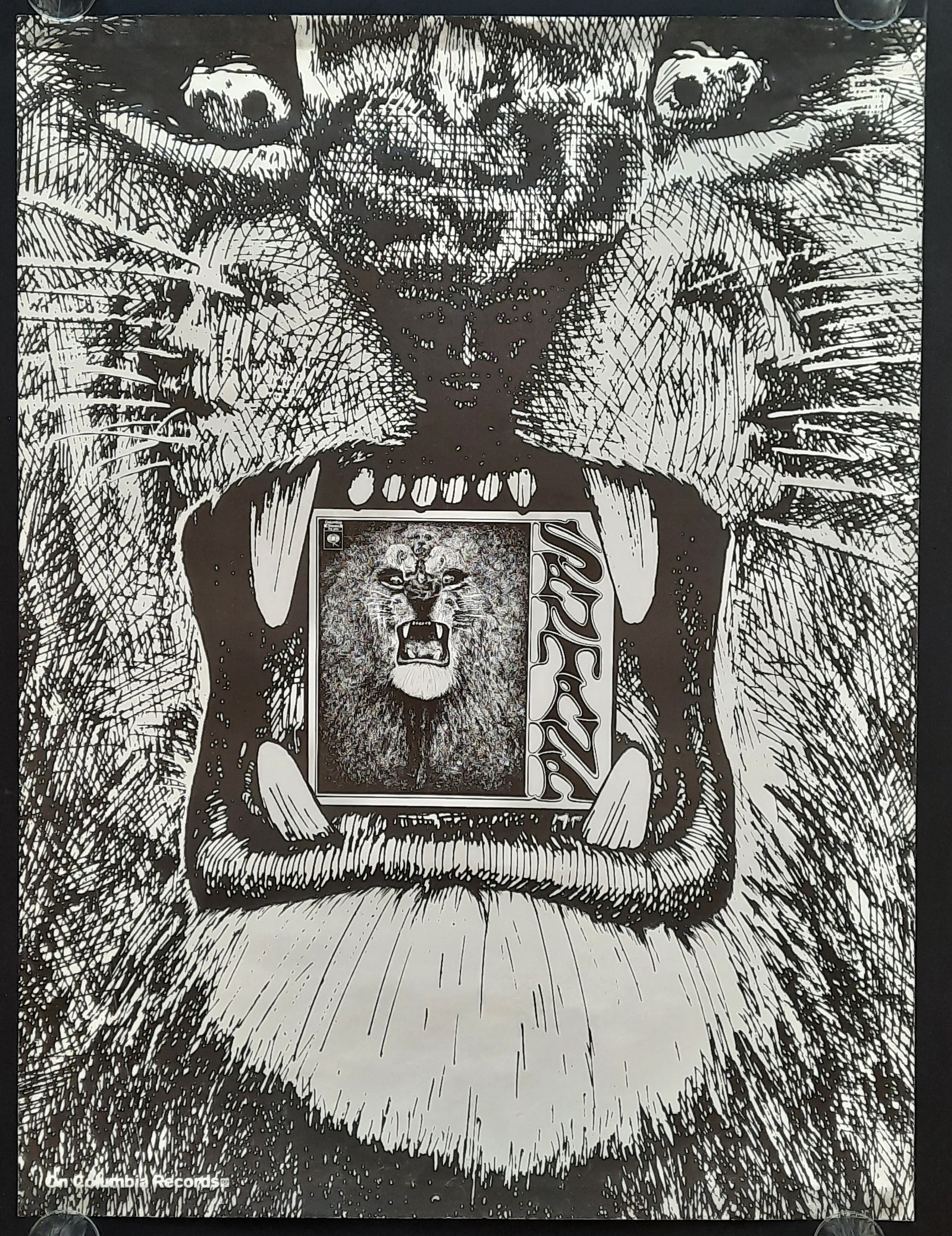SANTANA Original Promotion Poster for the 1st Santana Album 1969 1st print, designed by Lee Conklin 2