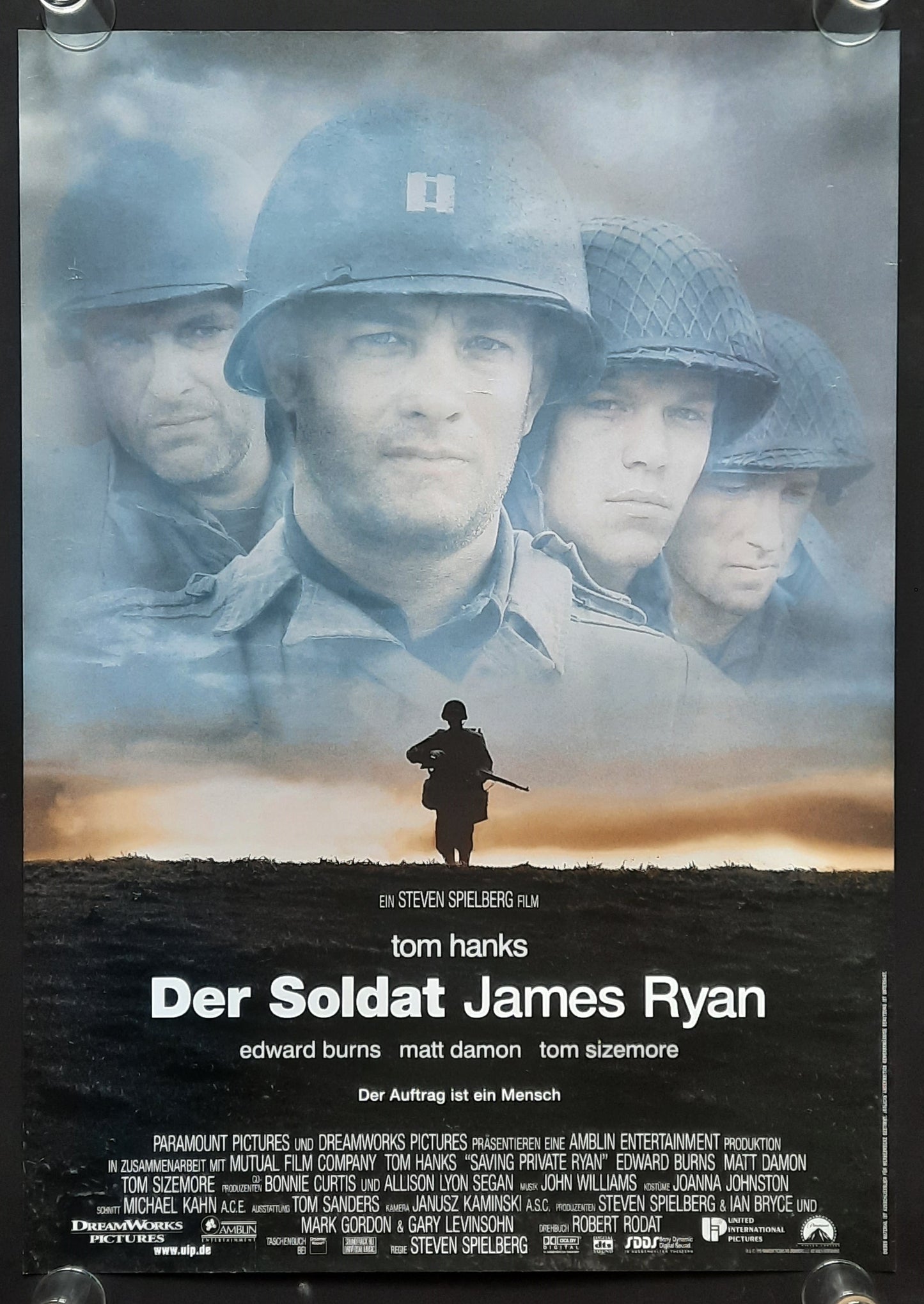 SAVING PRIVATE RYAN Original Movie Poster 1998 Spielberg Hanks Damon German 1-Sheet ROLLED
