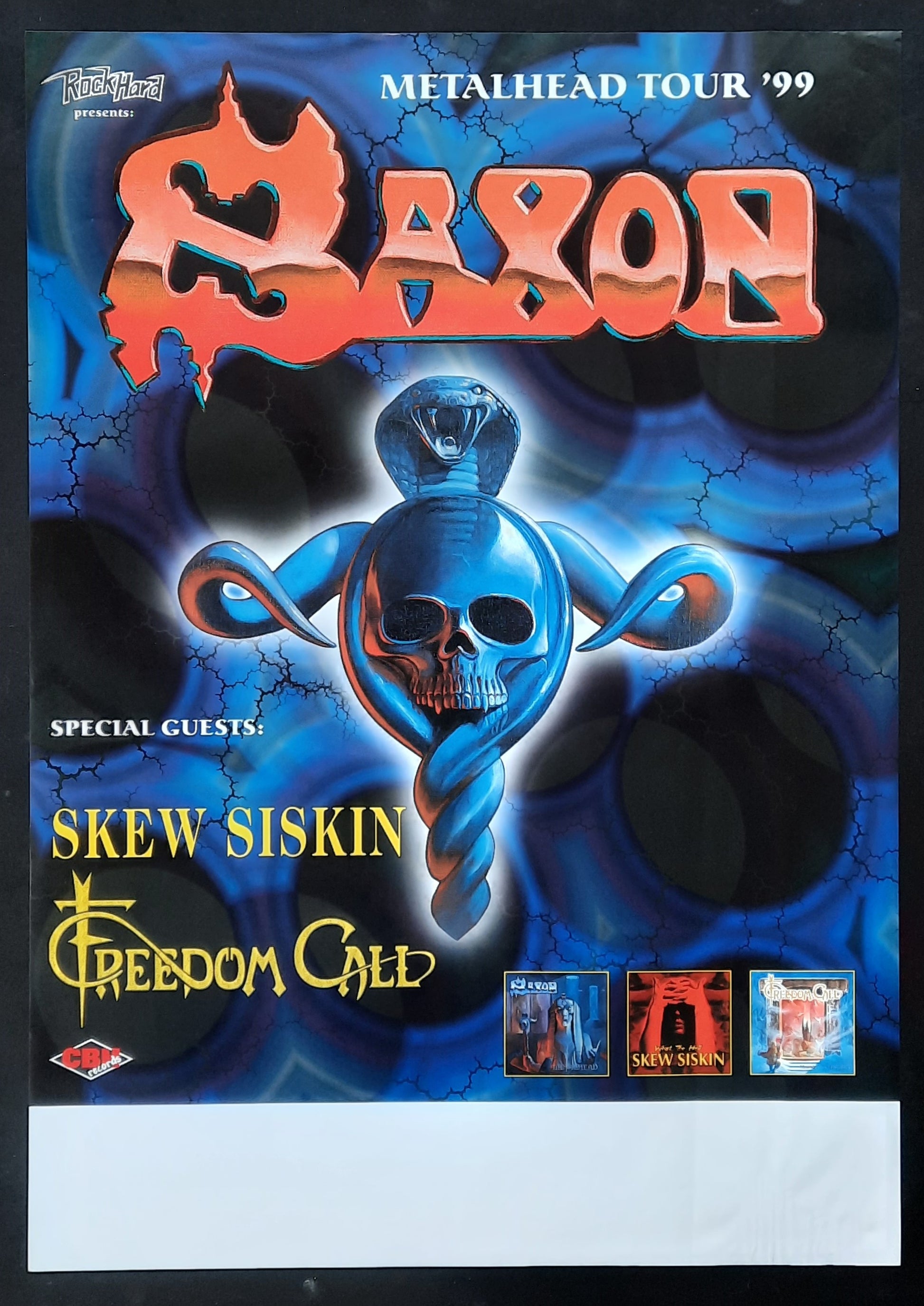 SAXON Original Concert Poster 1999 (blank) Germany