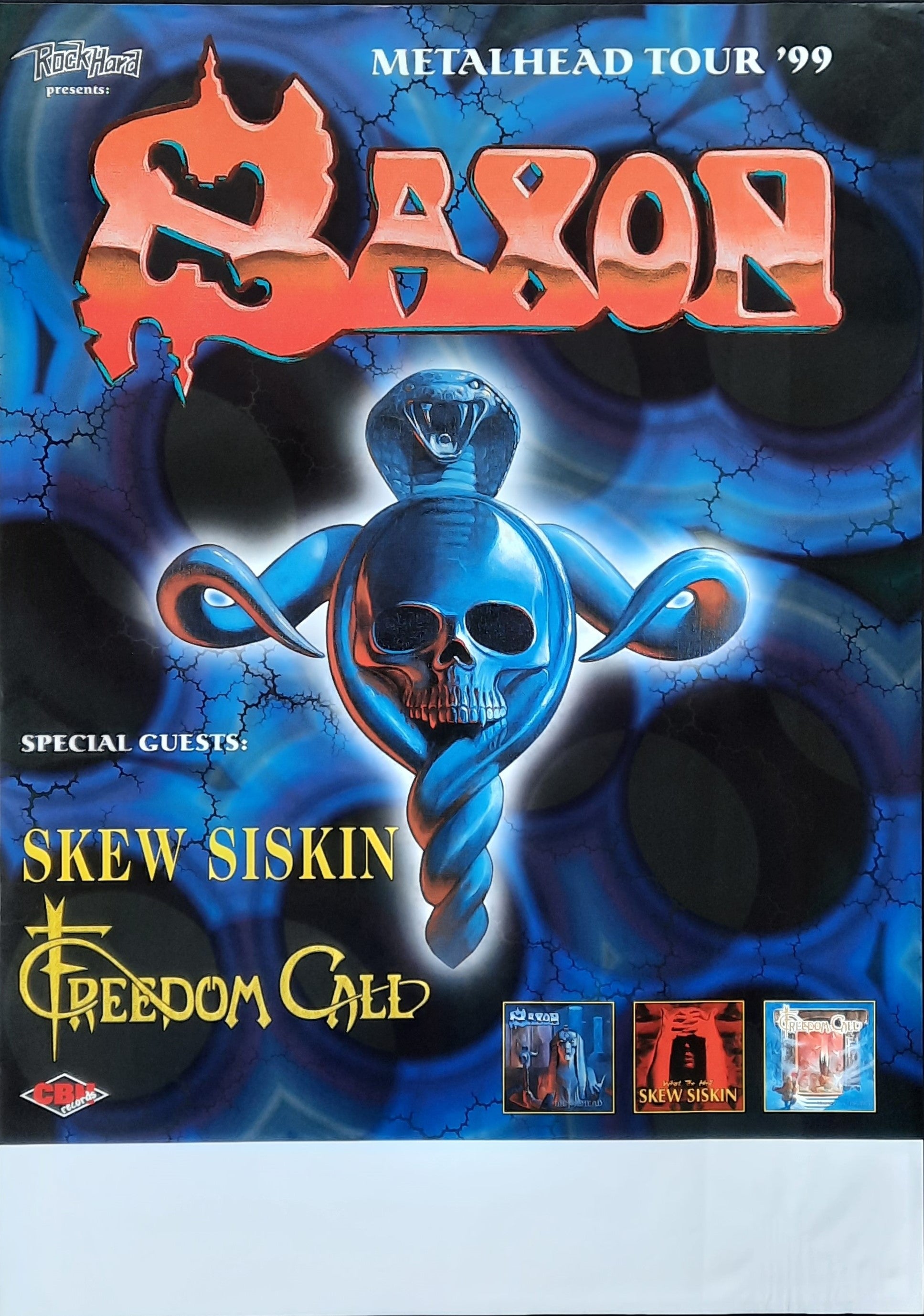 SAXON Original Concert Poster 1999 (blank) Germany 1