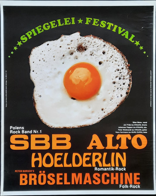 SBB - ALTO - HOELDERLIN 1980 Original Concert Poster - Spiegelei Festival Germany