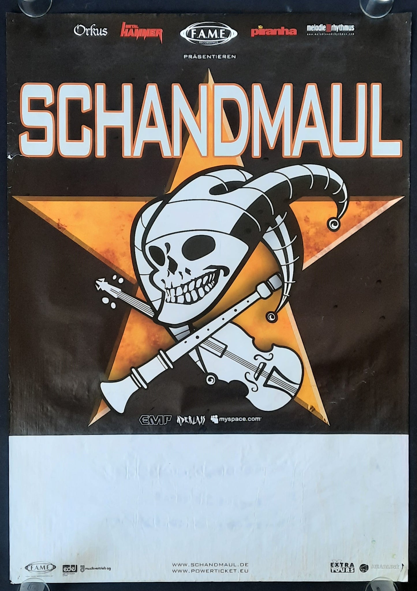 SCHANDMAUL Original Concert Poster 2013 Germany ZUSTAND 1