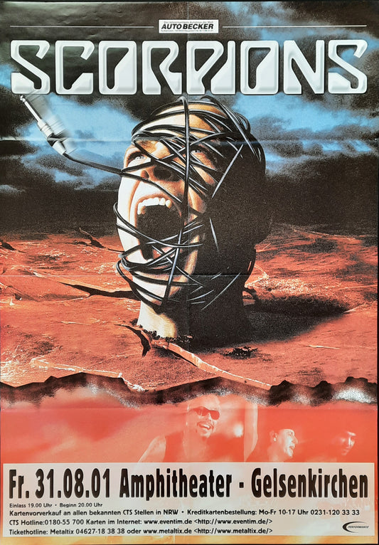 SCORPIONS Original Concert Poster August 31, 2001 Gelsenkirchen Germany