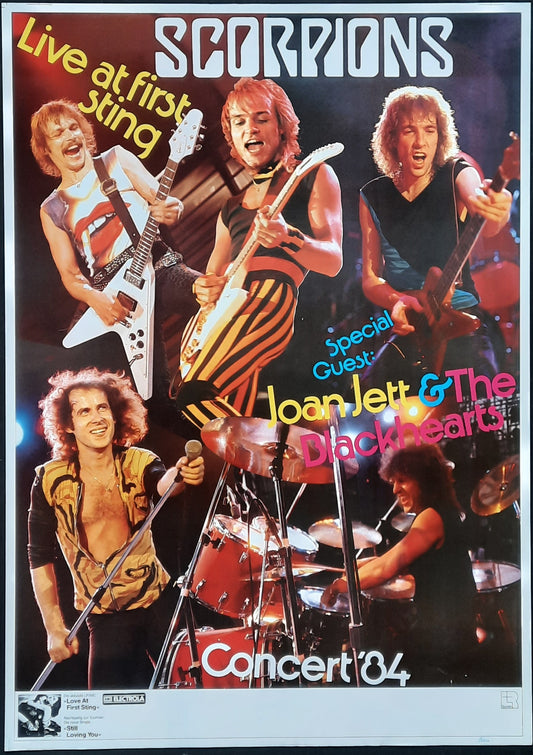 SCORPIONS Original Concert Poster (blank) 1984 Germany 1