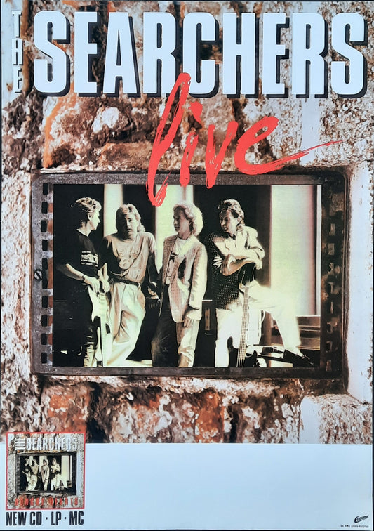 SEARCHERS Original Promotion Poster - 1988 Album HUNGRY HEARTS 1