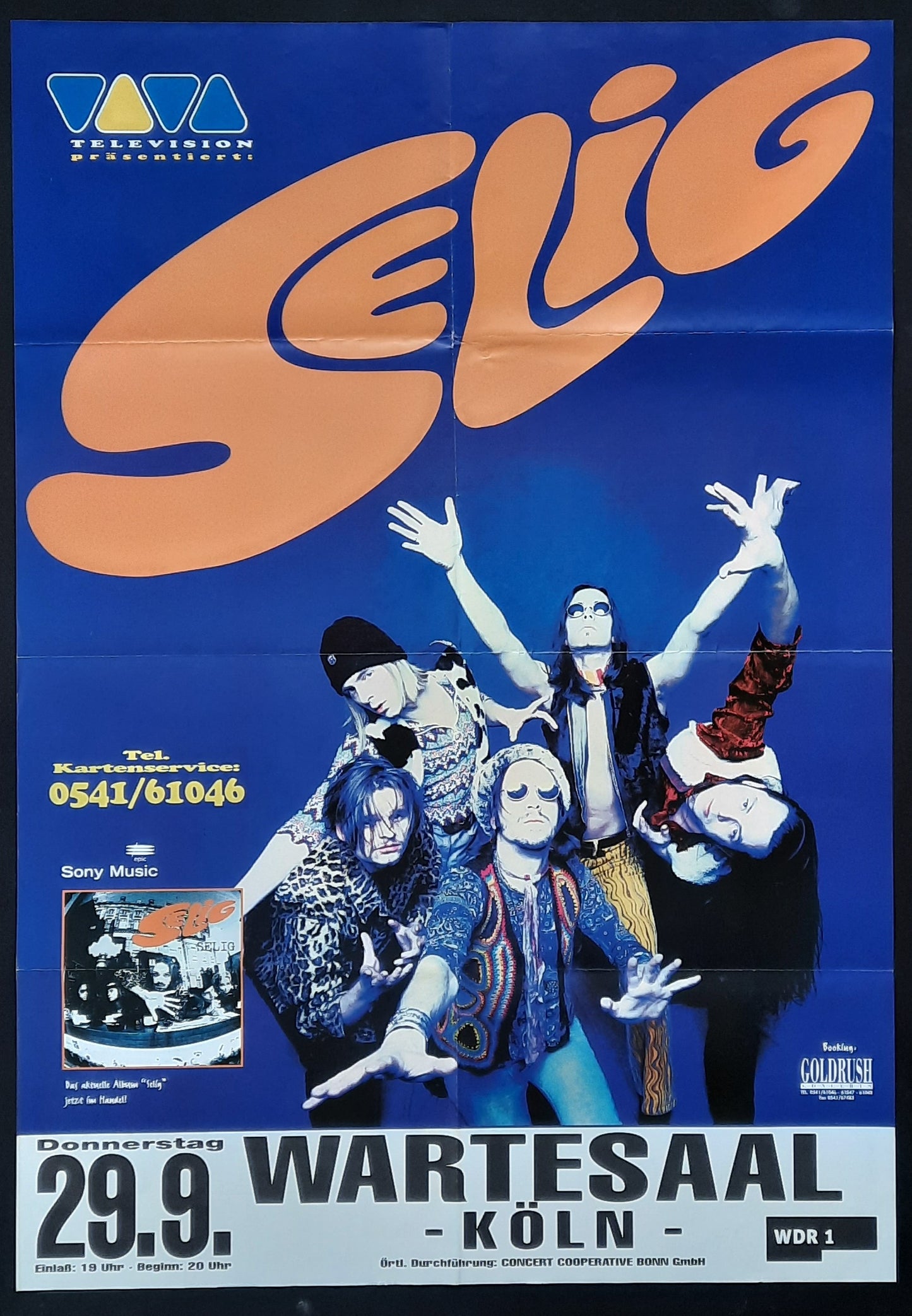 SELIG Original Concert Poster September 29, 1994 Köln Germany 1