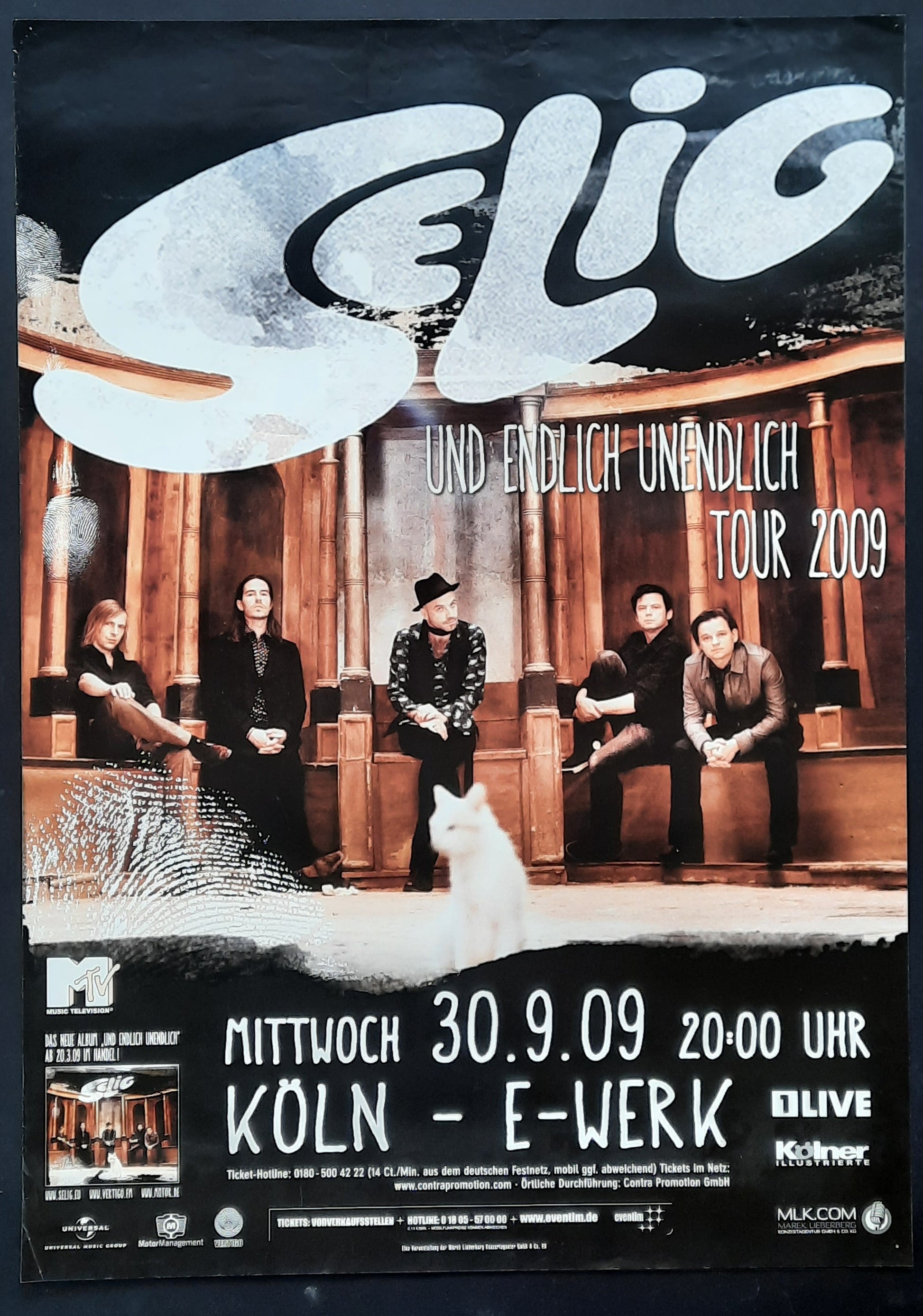 SELIG Original Concert Poster September 30, 2009 Köln Germany 1
