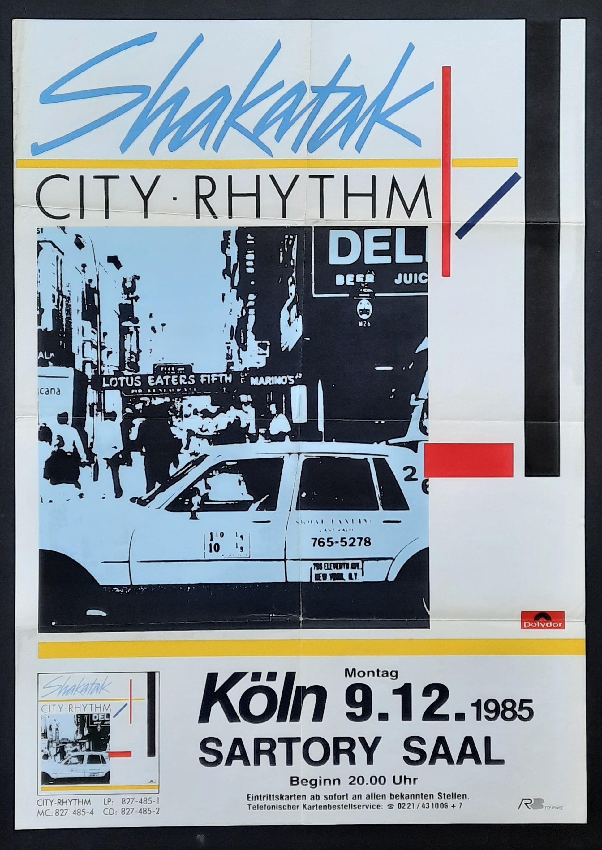 SHAKATAK Original Concert Poster December 9, 1985 Köln Germany