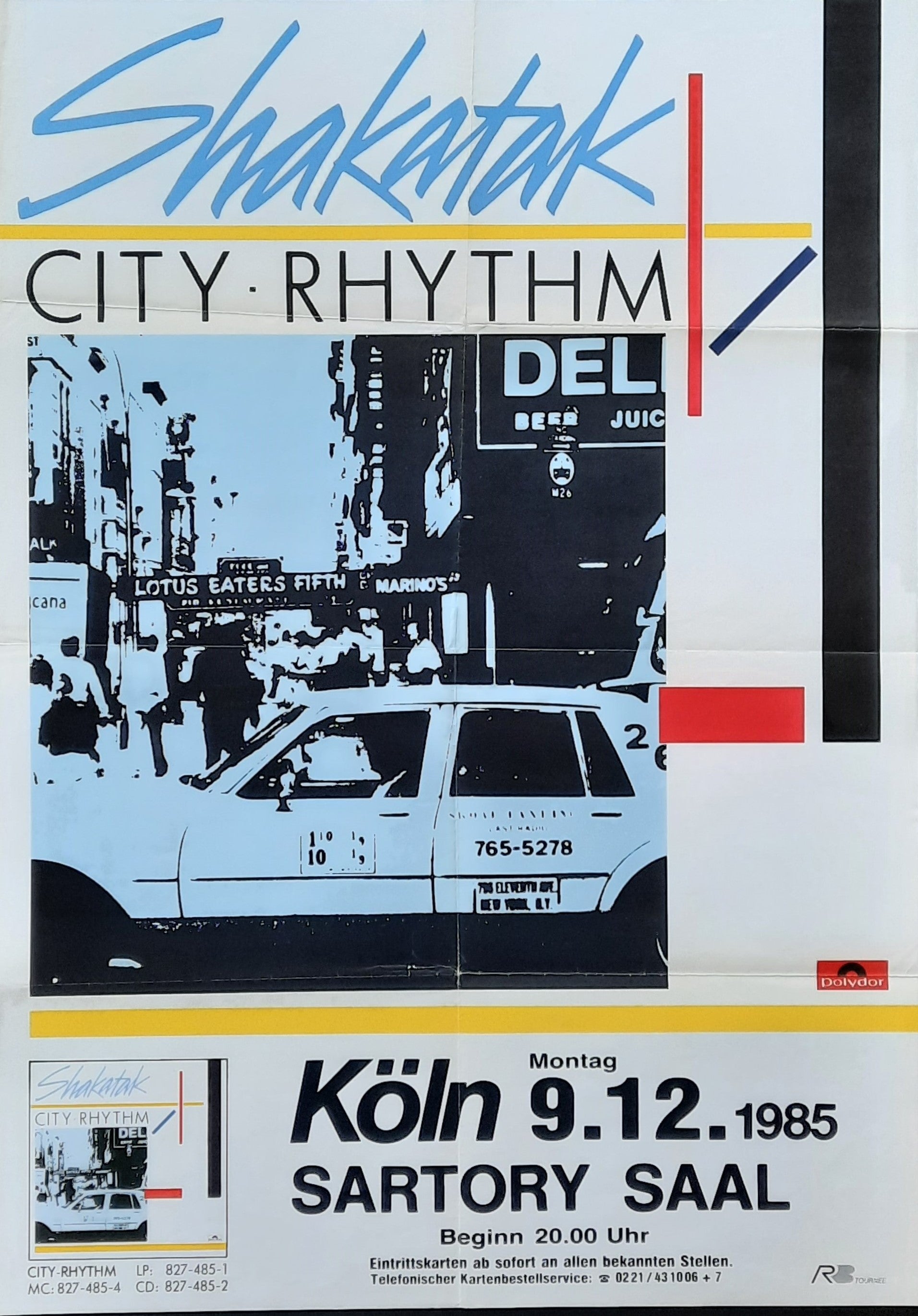 SHAKATAK Original Concert Poster December 9, 1985 Köln Germany 1