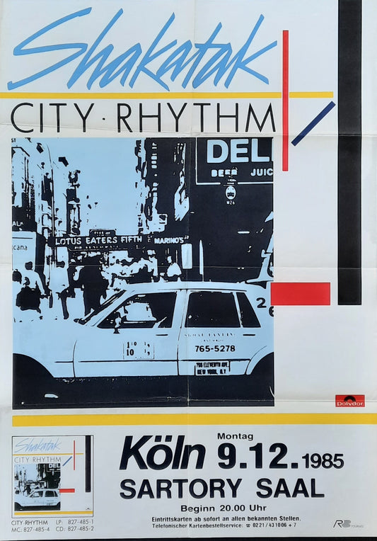 SHAKATAK Original Concert Poster December 9, 1985 Köln Germany 1