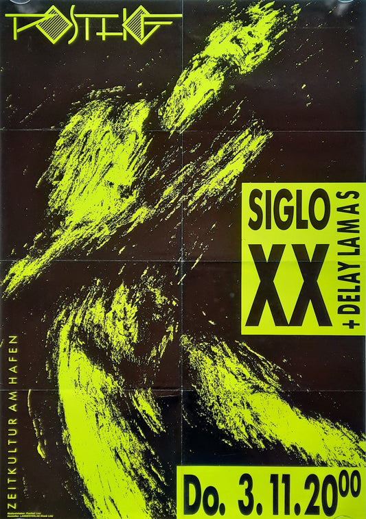 SIGLO XX Original Concert Poster November 3, 1990 Linz Austria