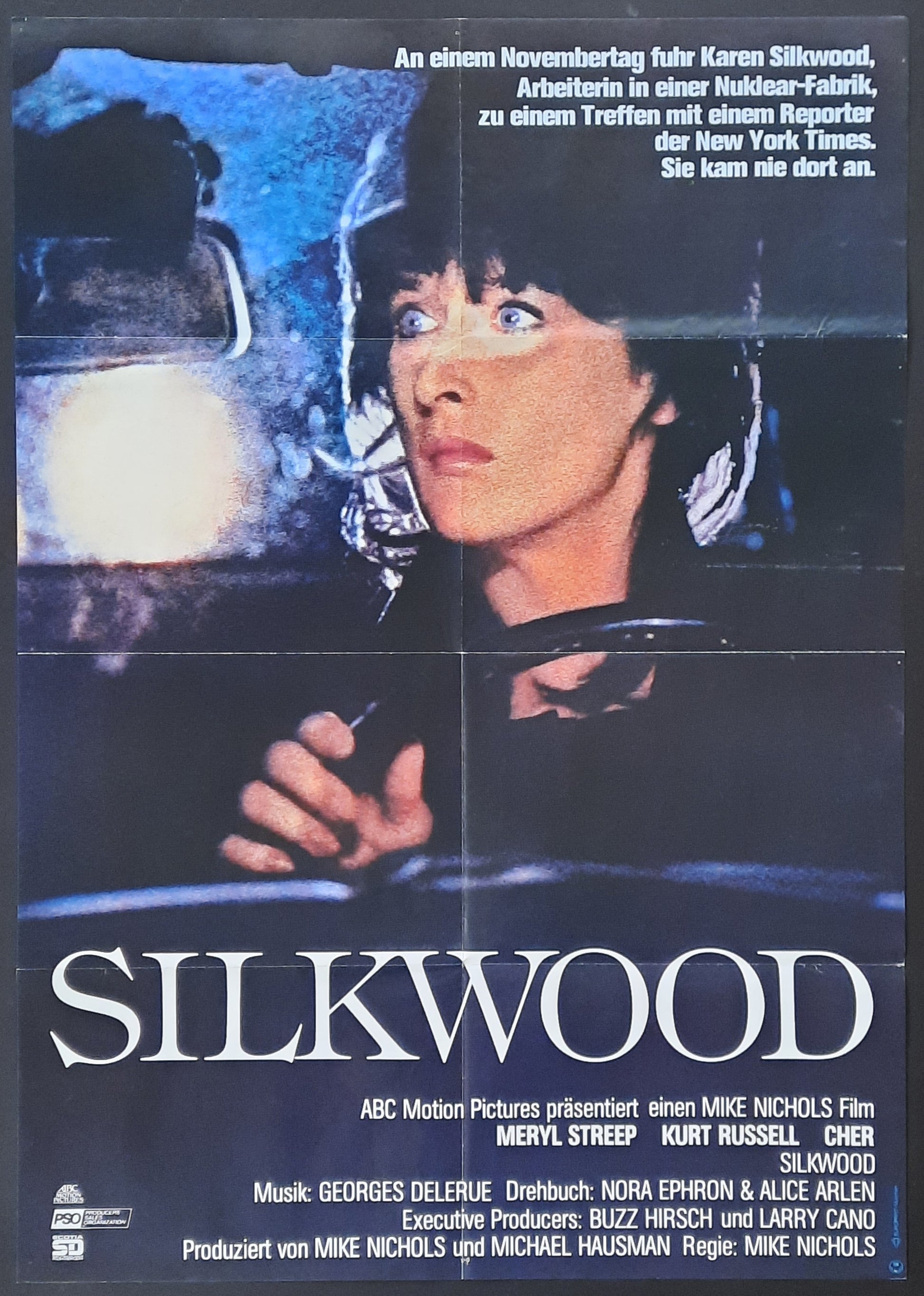 SILKWOOD Original Movie Poster 1983 Meryl Streep Kurt Russell German 1-Sheet Poster