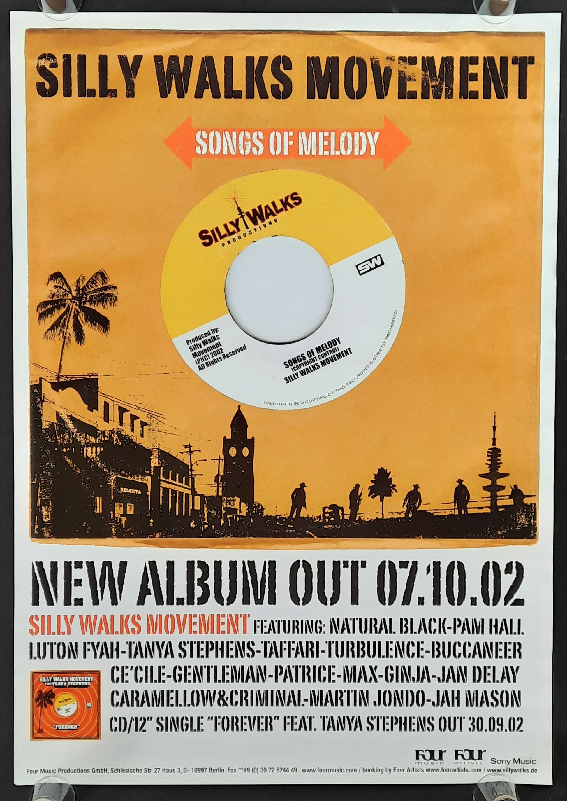 SILLY WALKS MOVEMENT Original Promotion Poster - 2002 Album Songs Of Memory