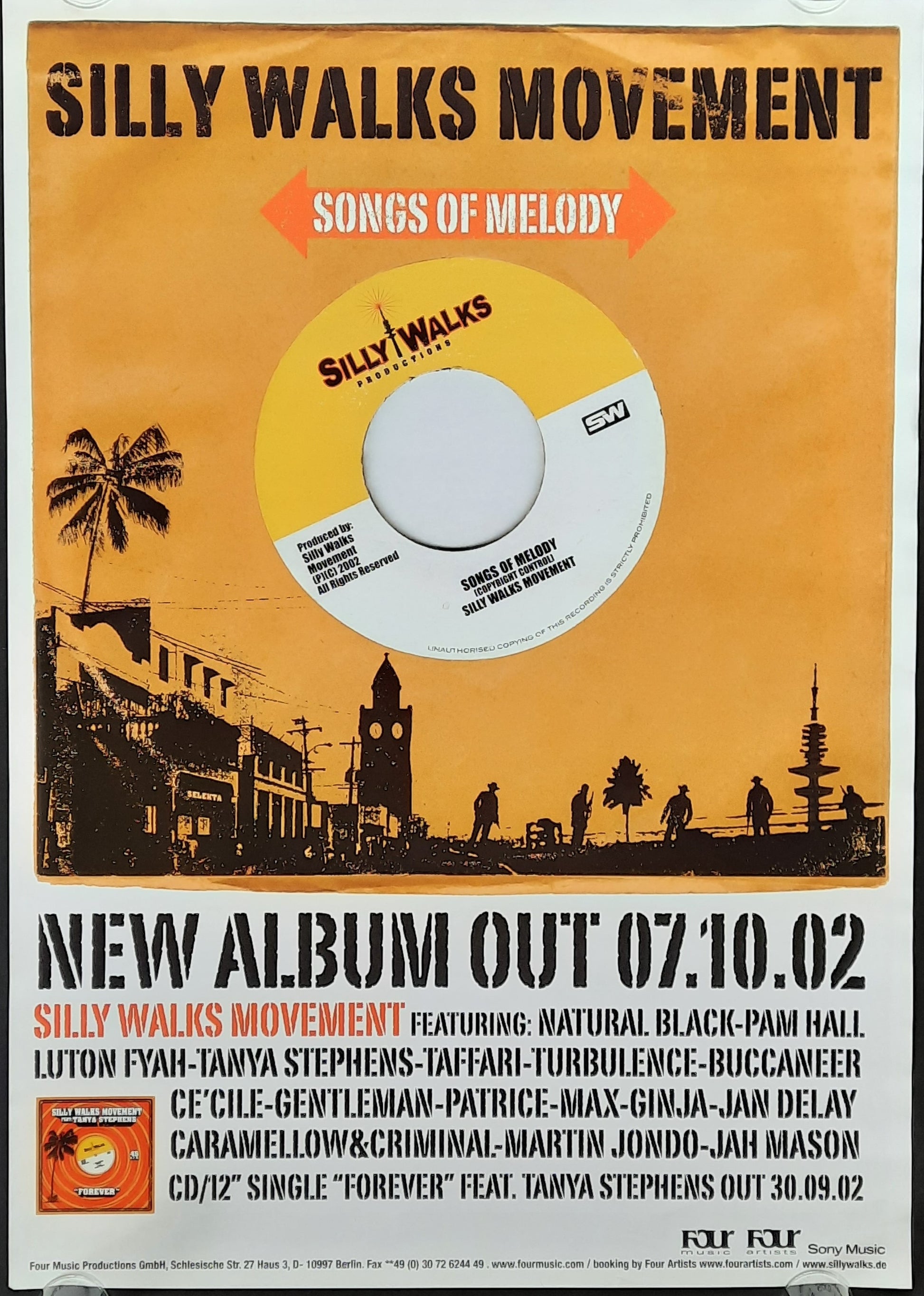 SILLY WALKS MOVEMENT Original Promotion Poster - 2002 Album Songs Of Memory 1