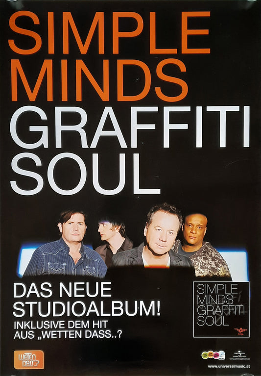 SIMPLE MINDS 2009 Original Promotion Poster - 2009 Album "Grafitti Soul"