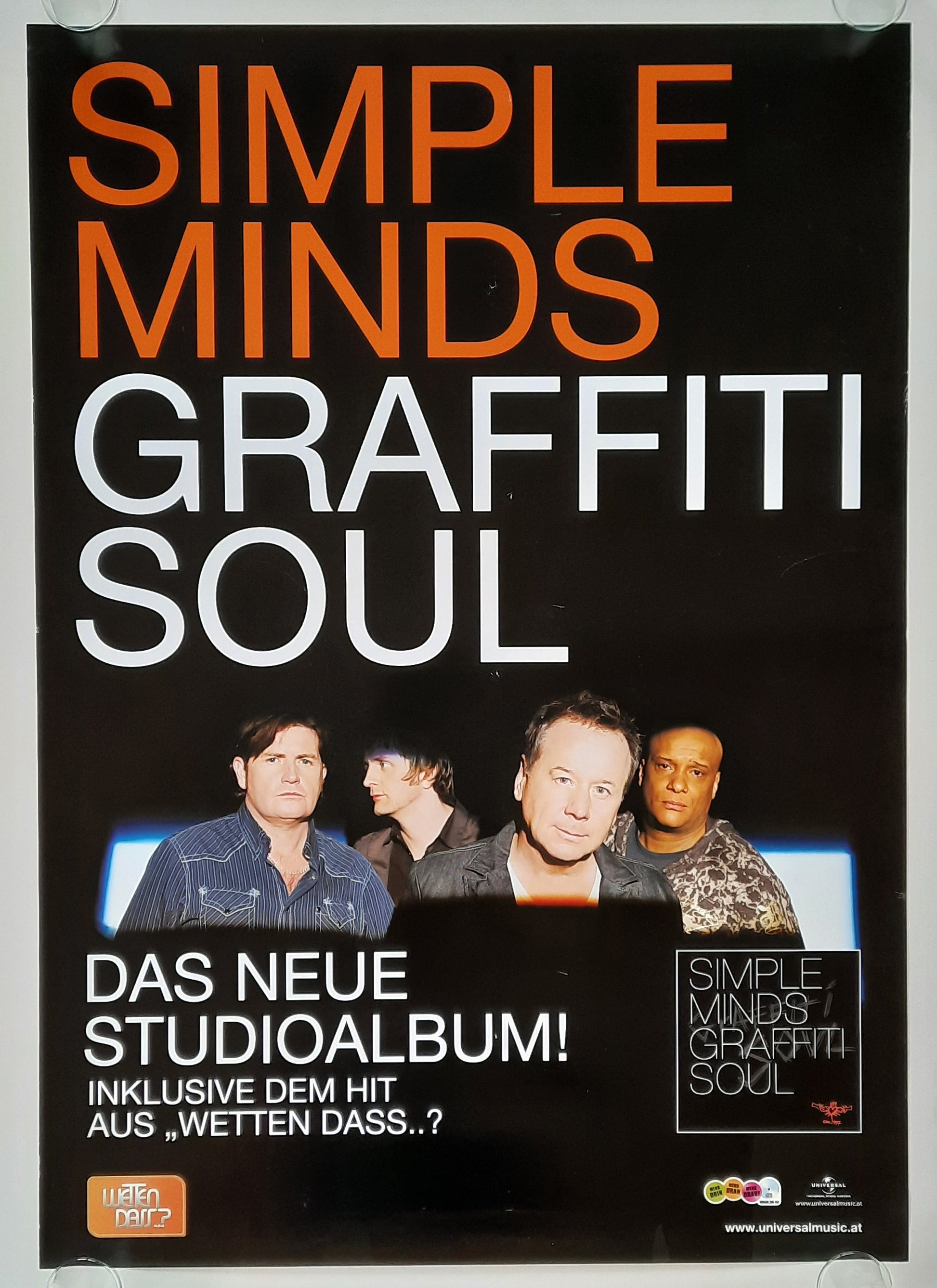 SIMPLE MINDS 2009 Original Promotion Poster - 2009 Album "Grafitti Soul" 2