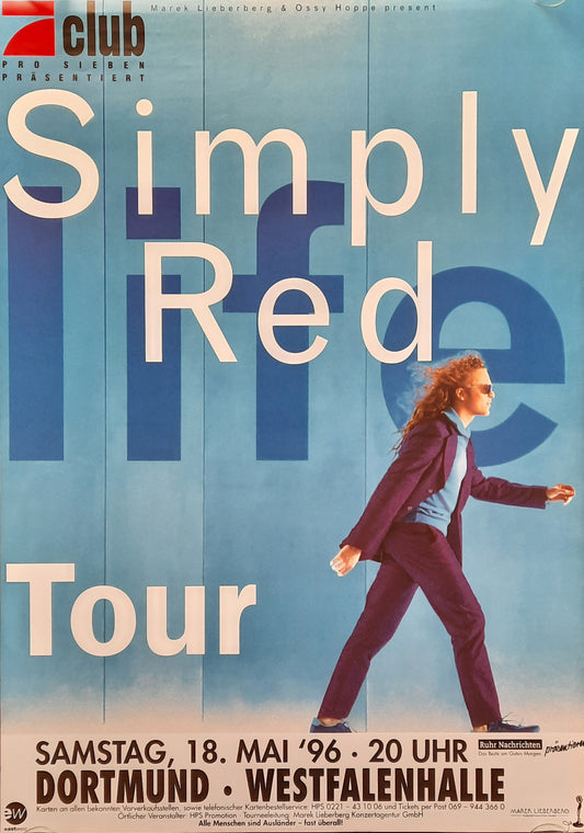 SIMPLY RED Original Concert Poster May 18, 1996 Dortmund Germany