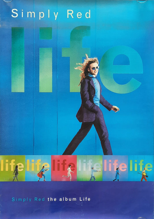 SIMPLY RED Original Promotion Poster - 1995 Album "Life"