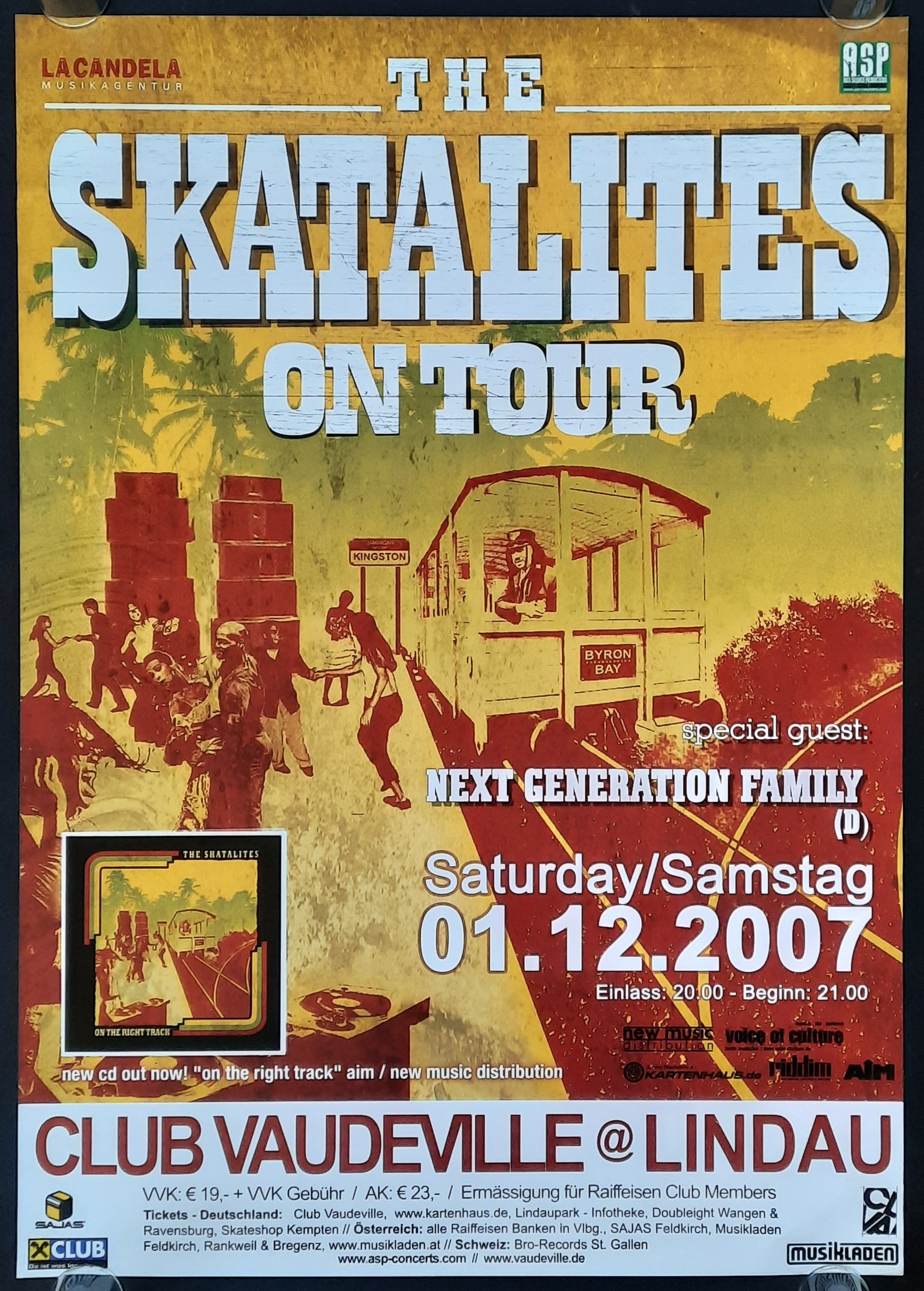 SKATALITES Original Concert Poster December 1, 2007 Lindau Germany 1