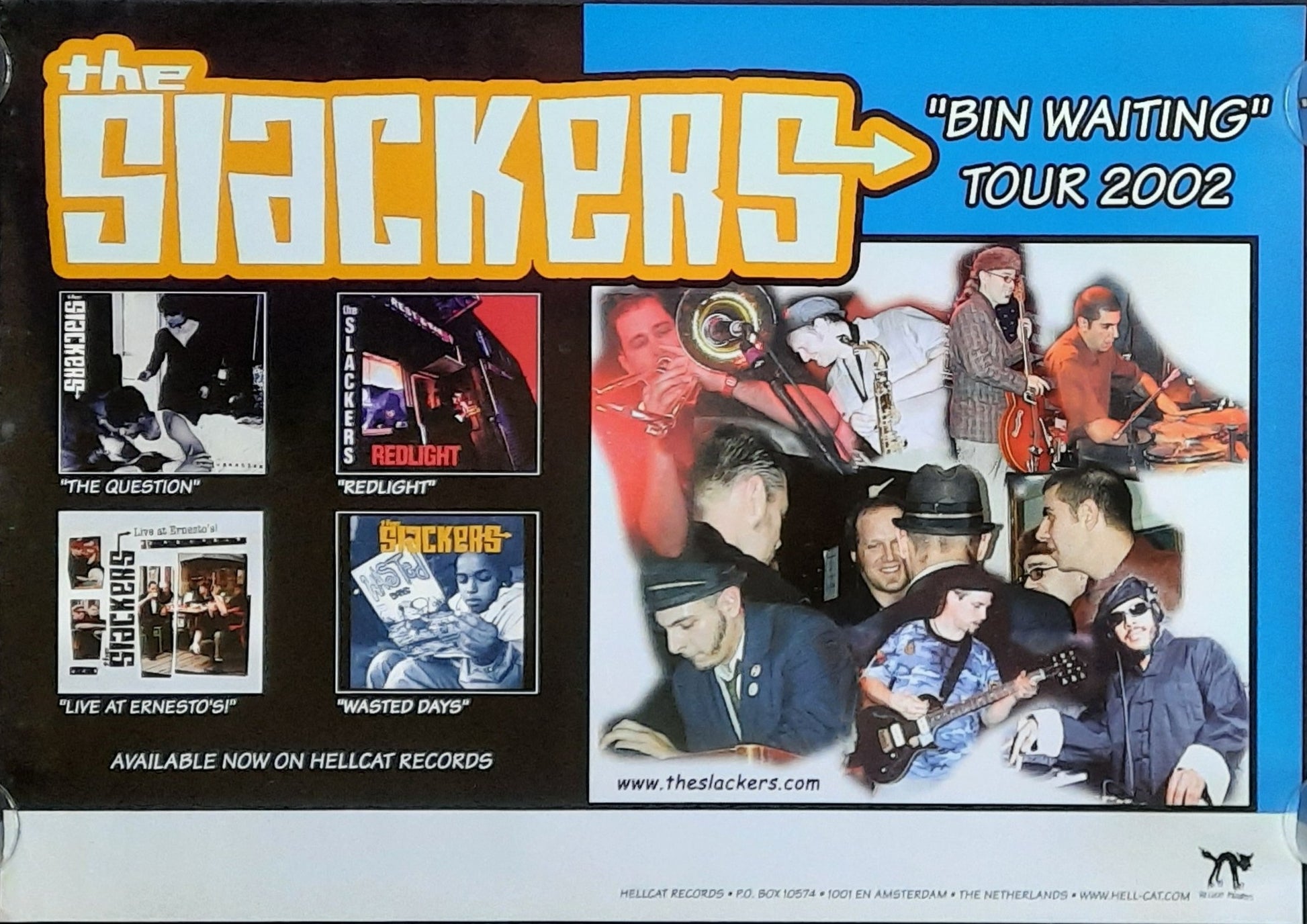 SLACKERS Original Concert Poster 2002 Bin Waiting Tour 42x59b (1) 1