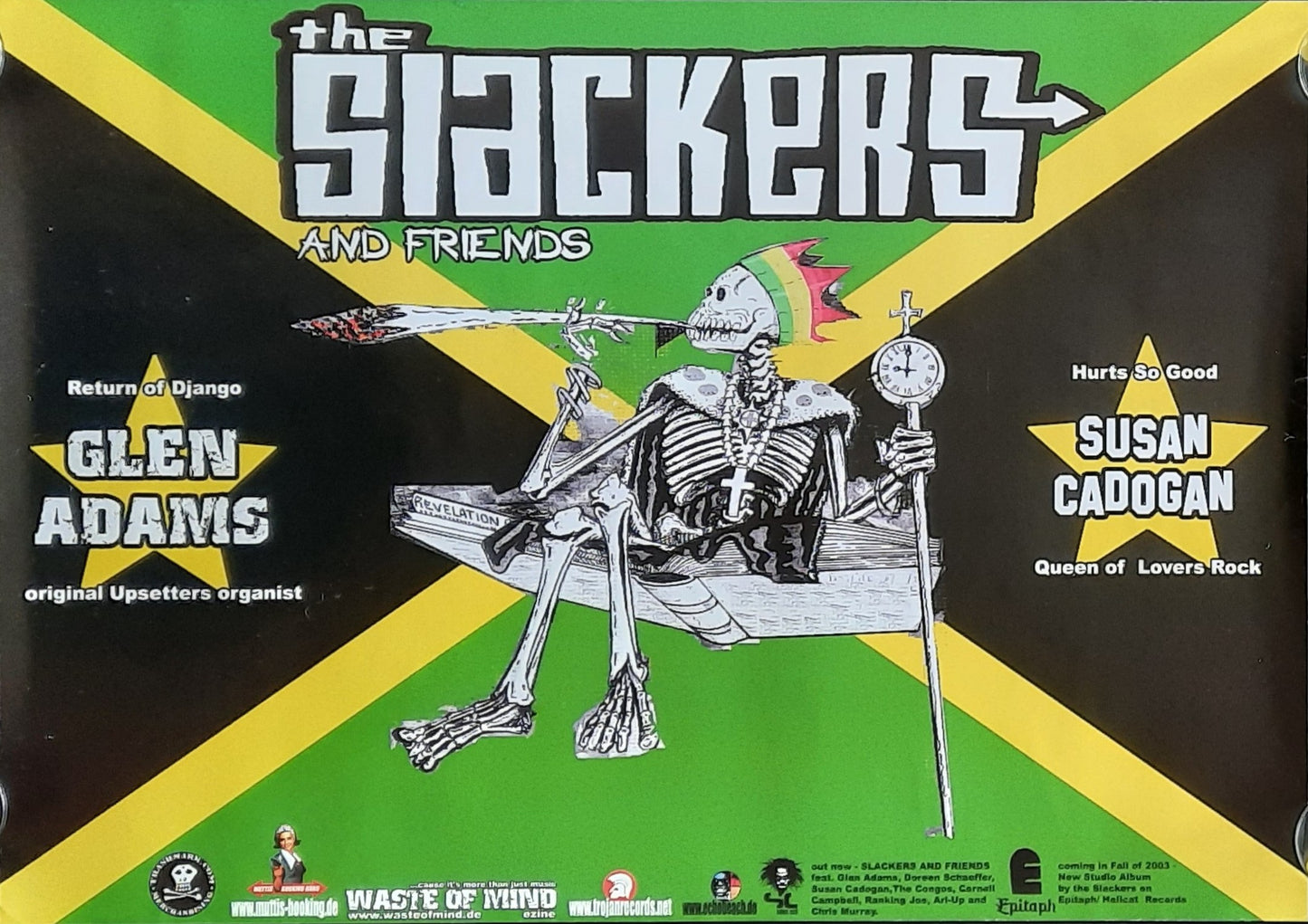 SLACKERS Original Concert Poster 2003 Europe A2 1