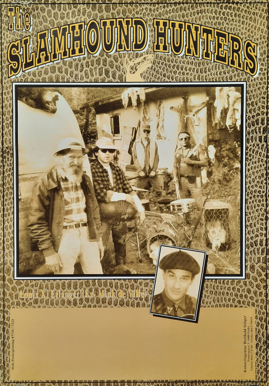 SLAMHOUND HUNTERS Original Promotion Poster 1990 "Tour"
